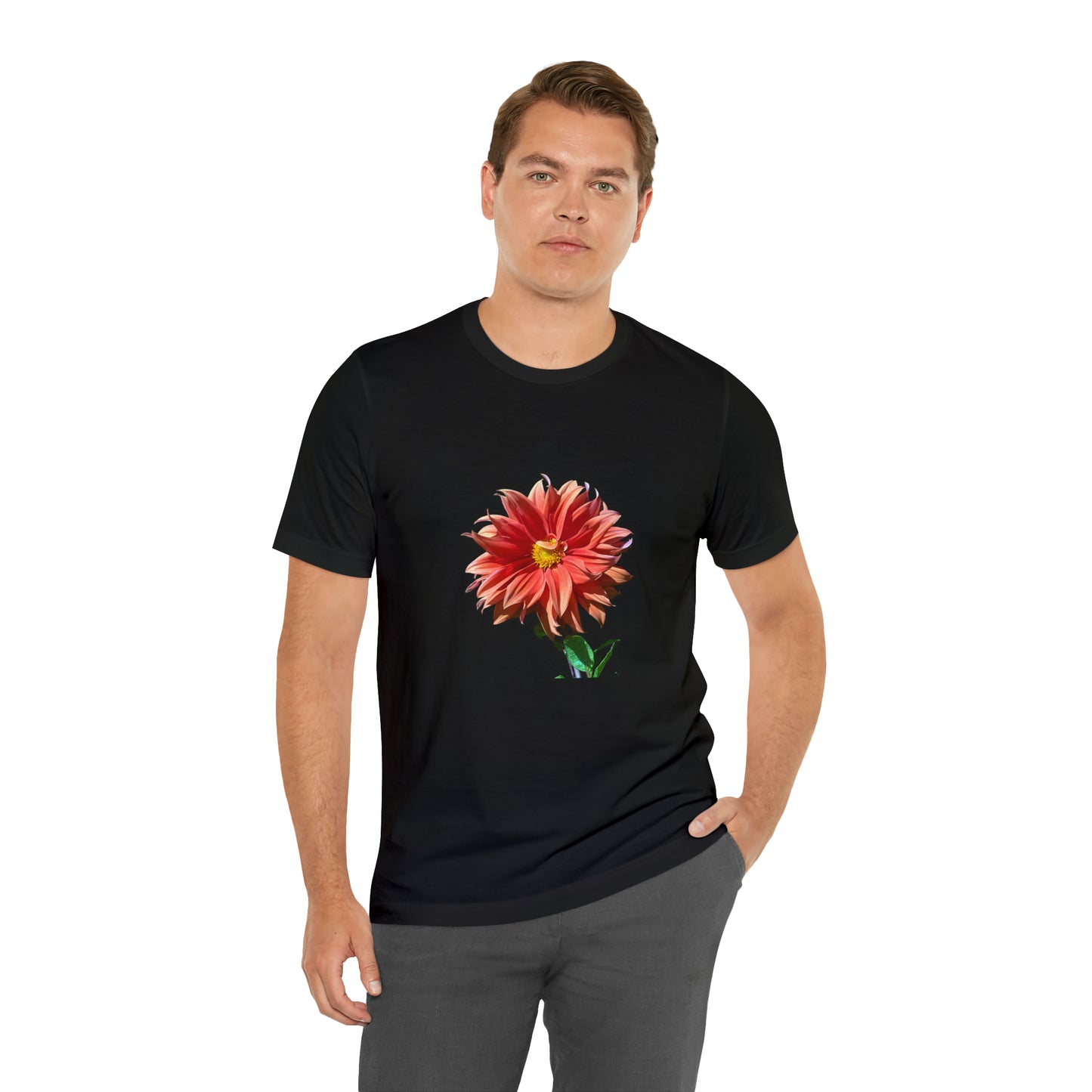 Unisex Jersey Short Sleeve Dahlia Flower T-Shirt