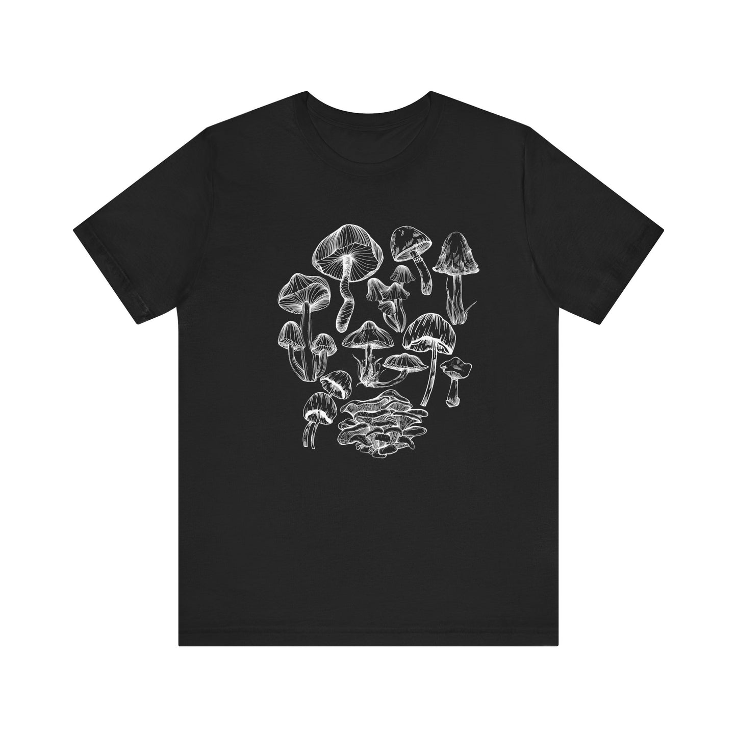 Unisex Mushroom Lover Fungi Print Toadstool T-Shirt