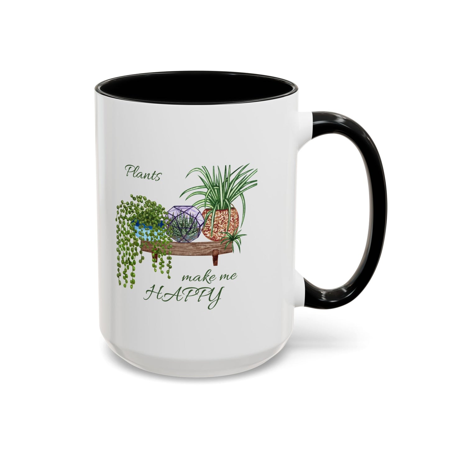 11oz/15oz Garden Themed Plants Make Me Happy Coffee Mug