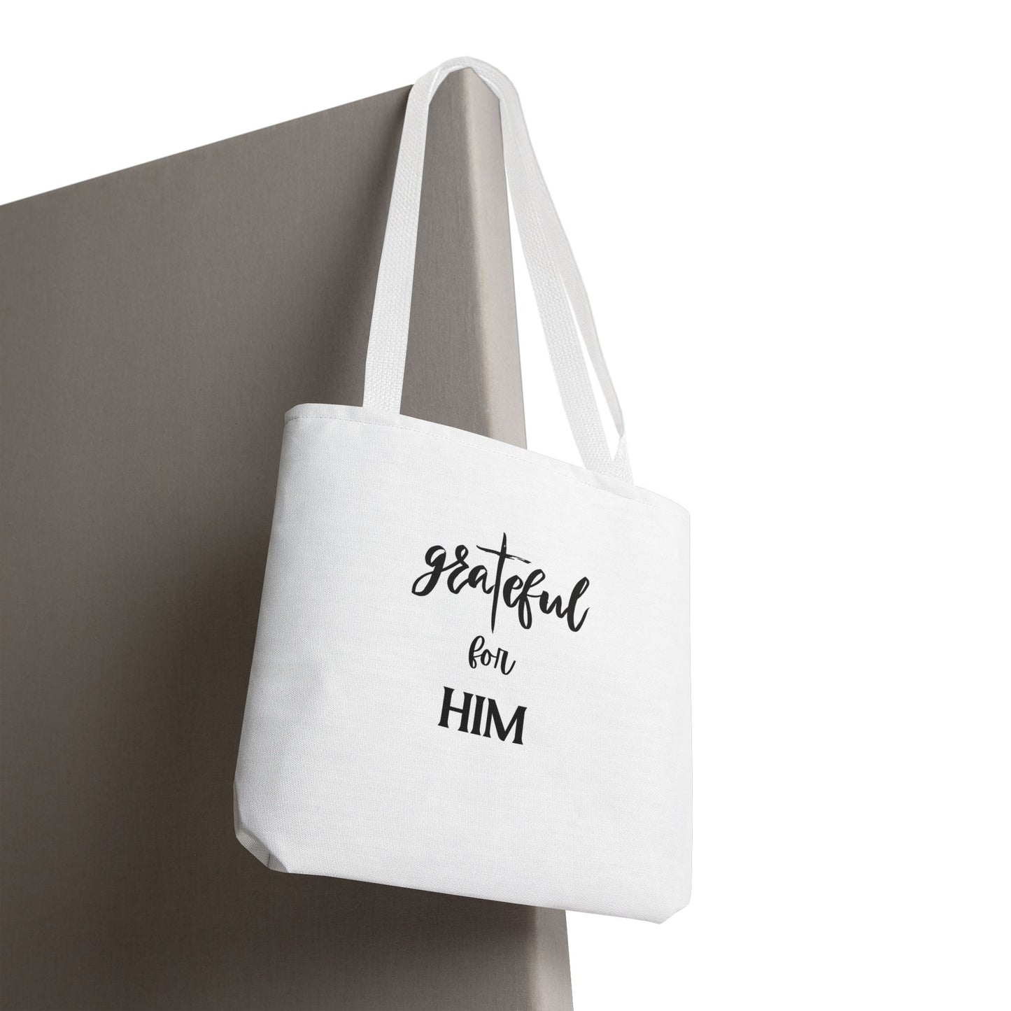 Unisex GraTeful For Him Faith Bible Study Reusable Lunch Bag Everyday Carry Tote Bag