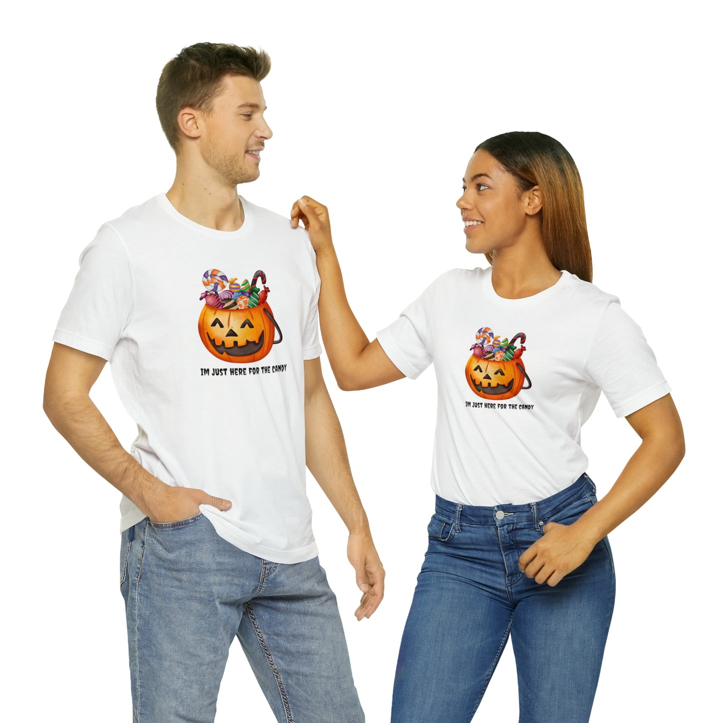 Unisex Im Just Here For The Candy Pumpkin T-Shirt