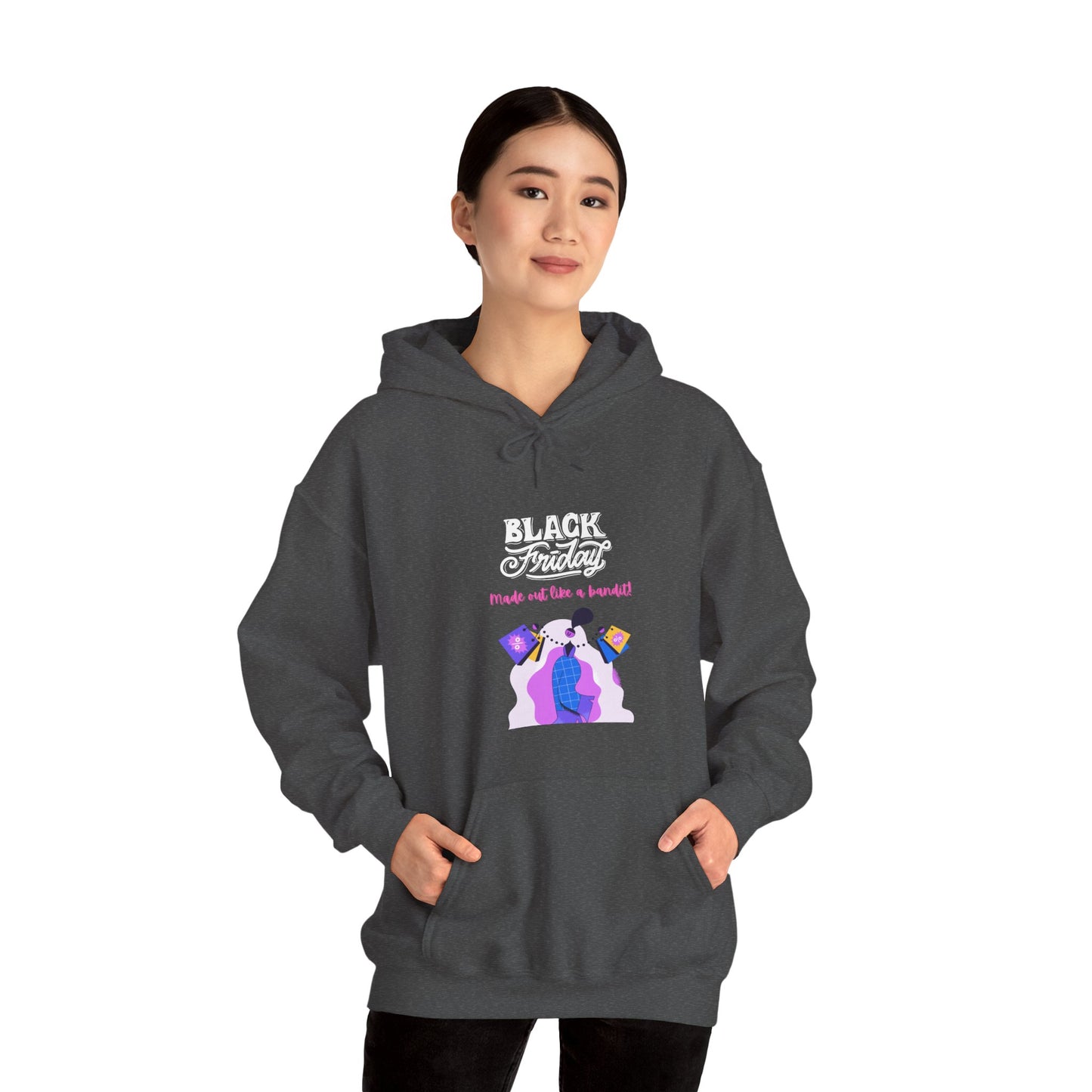 Unisex Black Friday Christmas Shopping Hooded Sweatshirt
