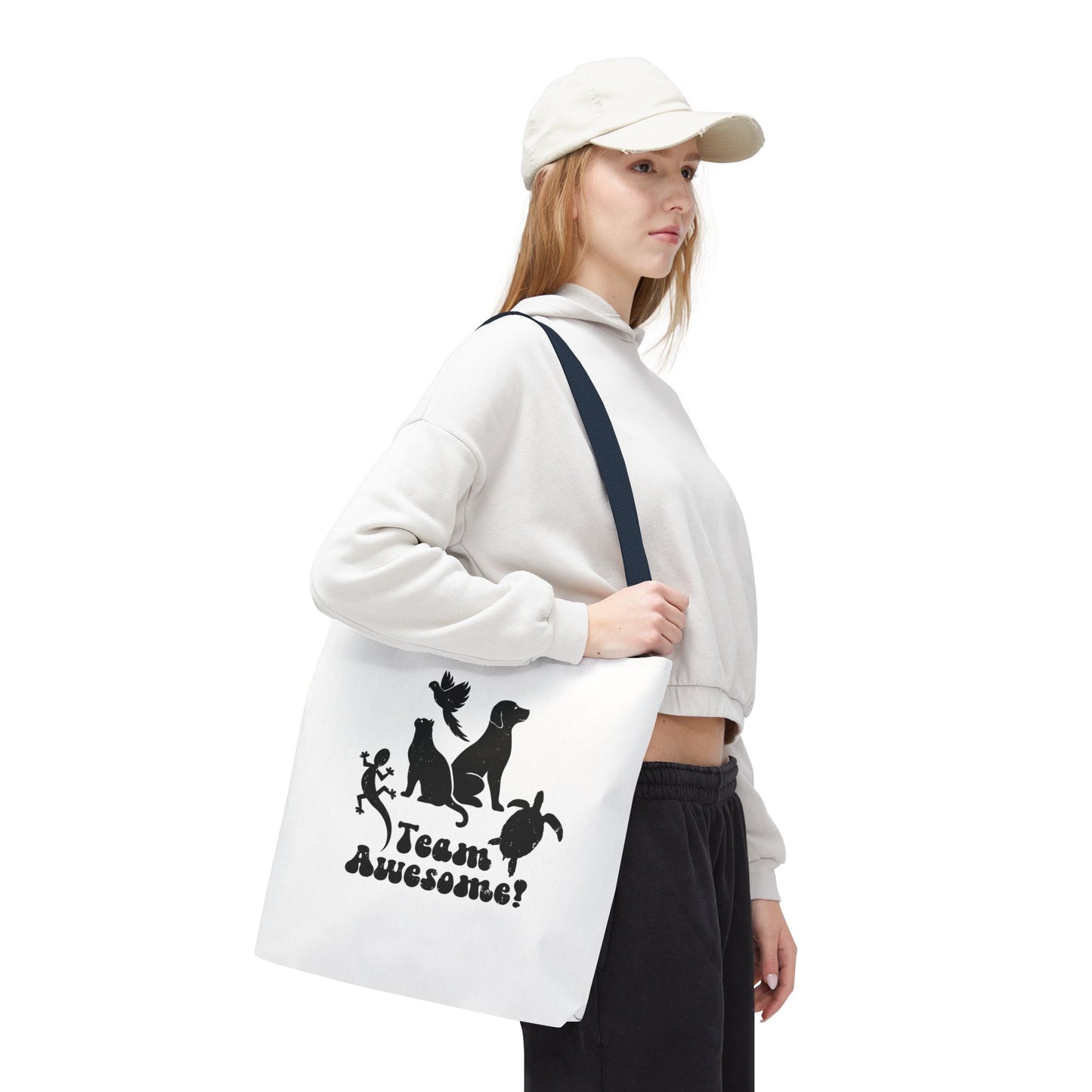 Unisex Animal Lover Lizard Cat Bird Dog Turtle Team Awesome Tote Bag
