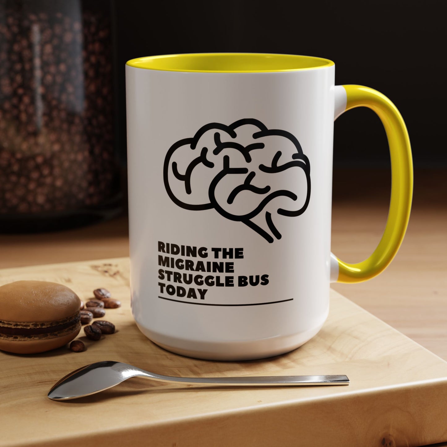 11oz/15oz Migraine Day Invisible Illness Warrior Riding The Migraine Struggle Bus Coffee Mug