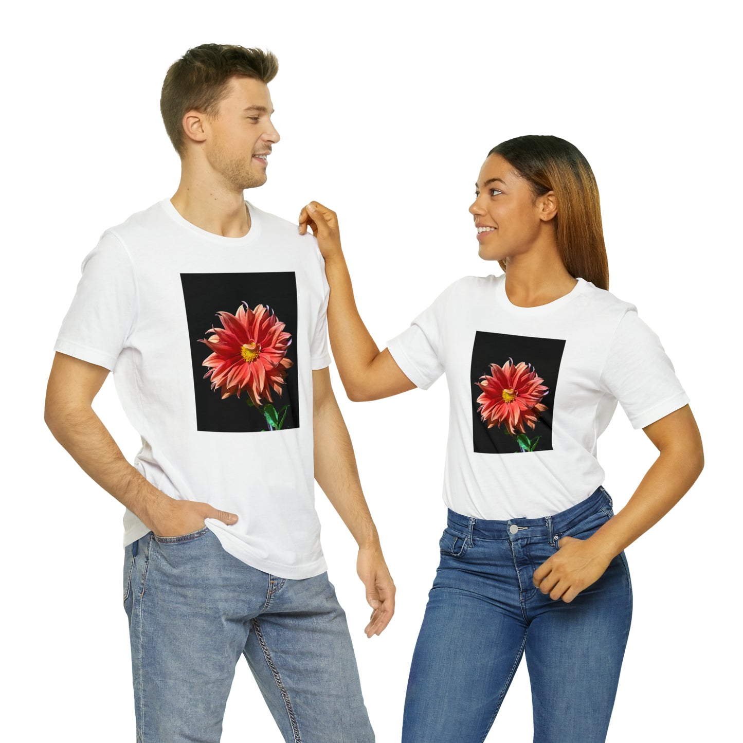 Unisex Jersey Short Sleeve Dahlia Flower T-Shirt
