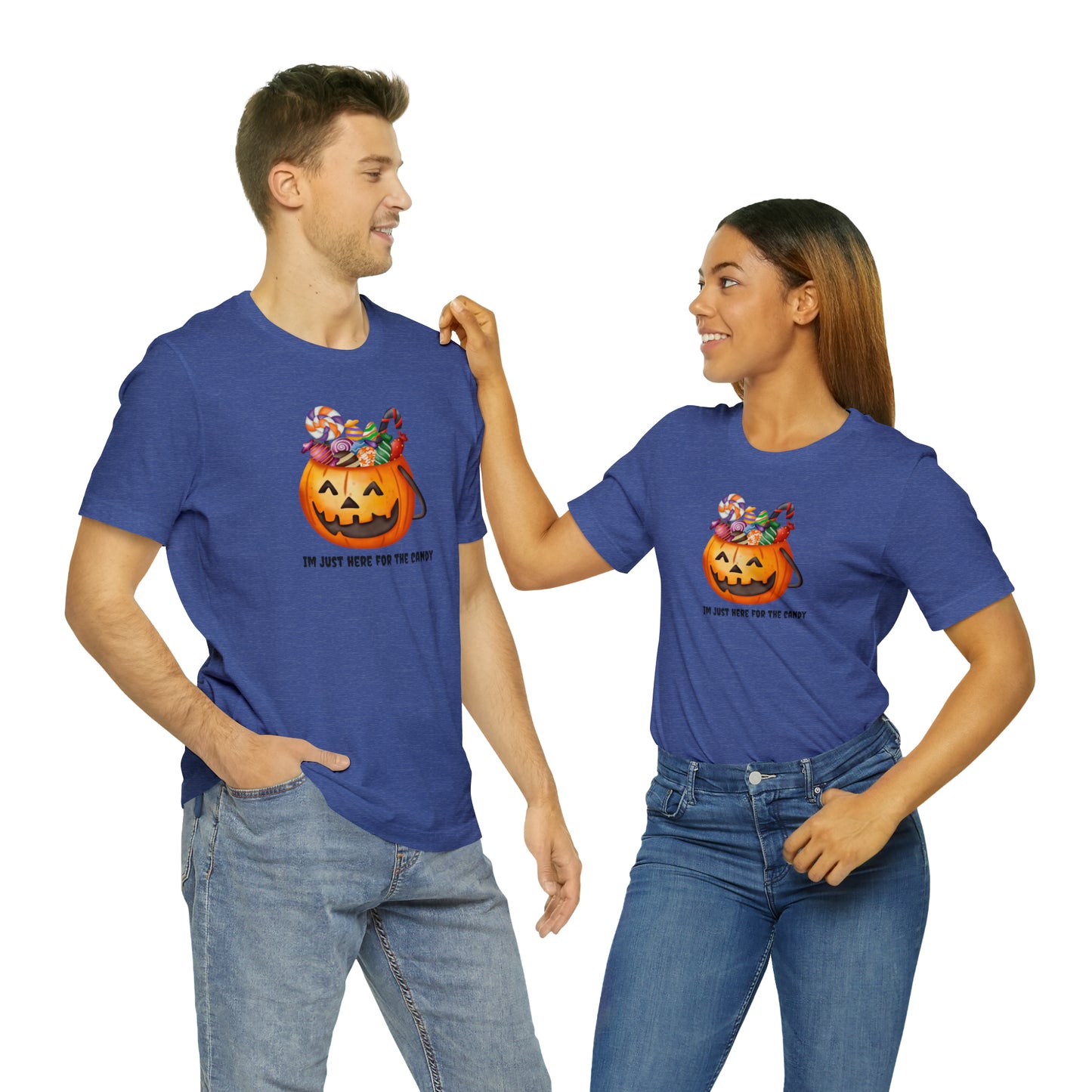 Unisex Im Just Here For The Candy Pumpkin T-Shirt
