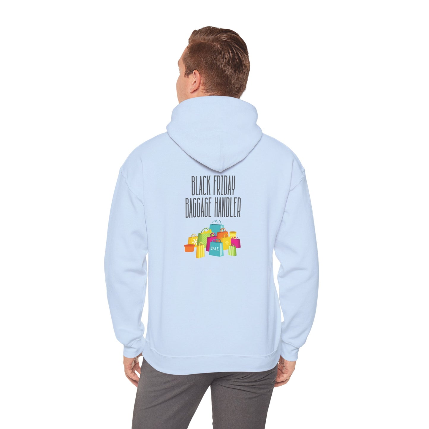 Unisex Heavy Blend™ Black Friday Christmas Sales Baggage Handler Shopping Sales Hooded Sweatshirt