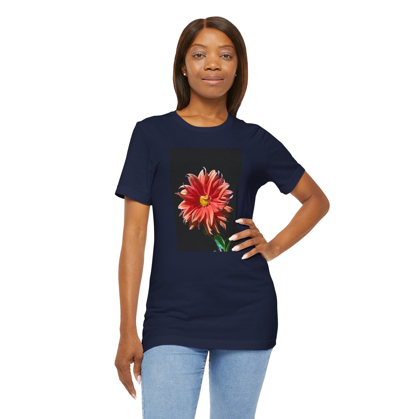 Unisex Jersey Short Sleeve Dahlia Flower T-Shirt