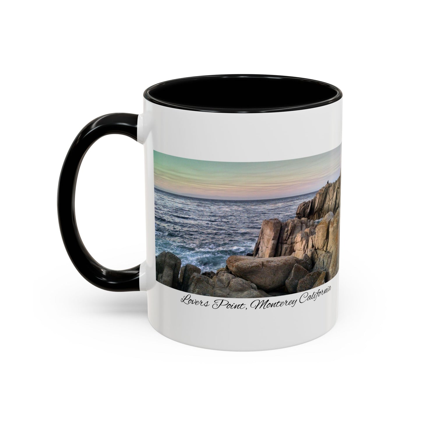 11oz/15oz Ocean View Travelers Coffee Mug Lovers Point, Monterey California San Francisco Bay Area Keepsake