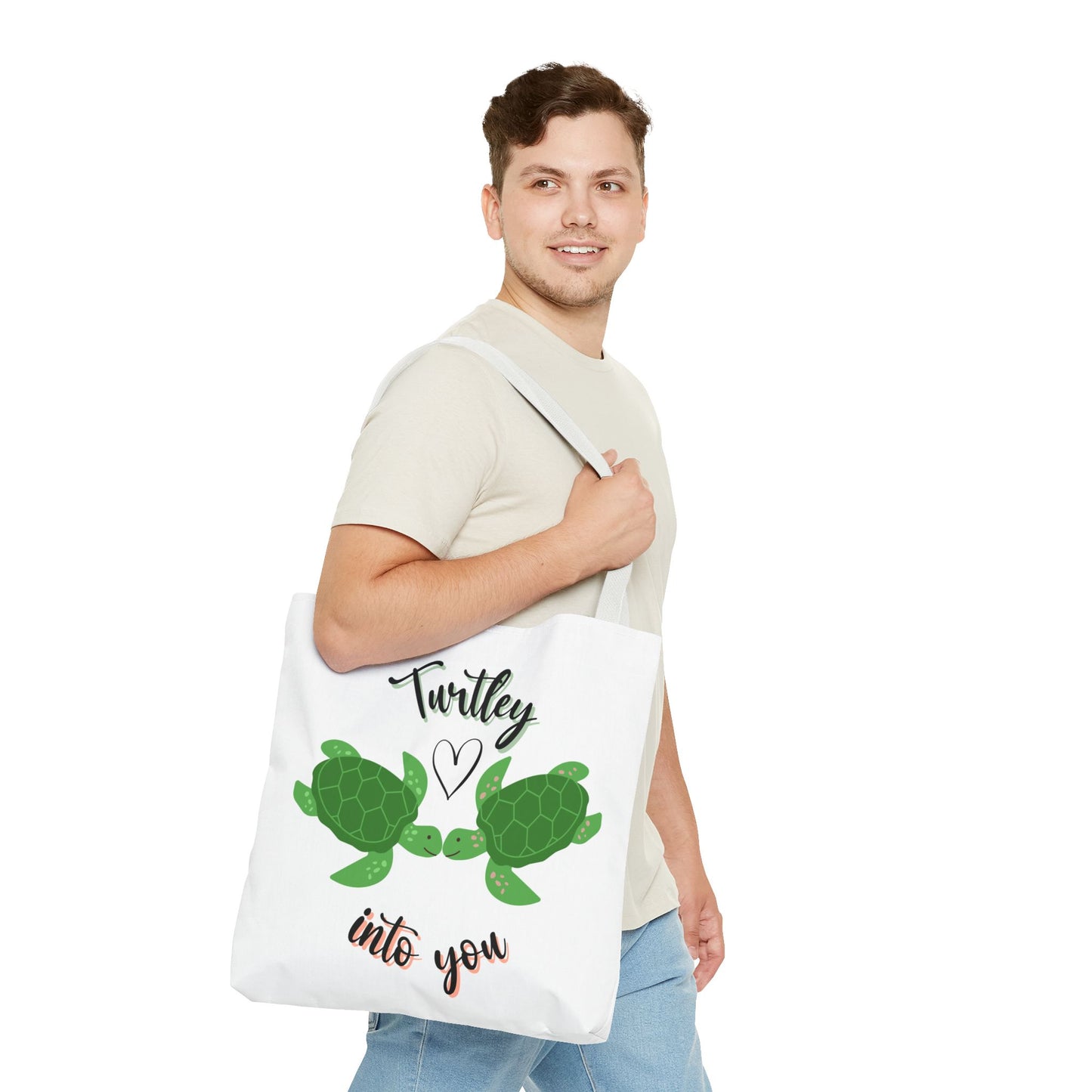 Unisex Cute Turtle Lover Turtley Into You Tote Bag