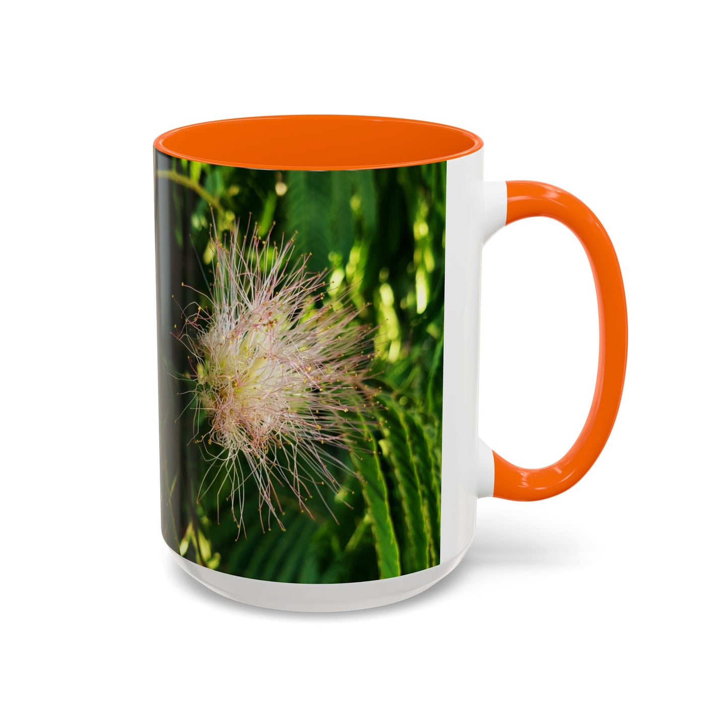 11oz /15oz Garden Themed Silk Blossom Plant Foliage Two Tone Coffee Mug