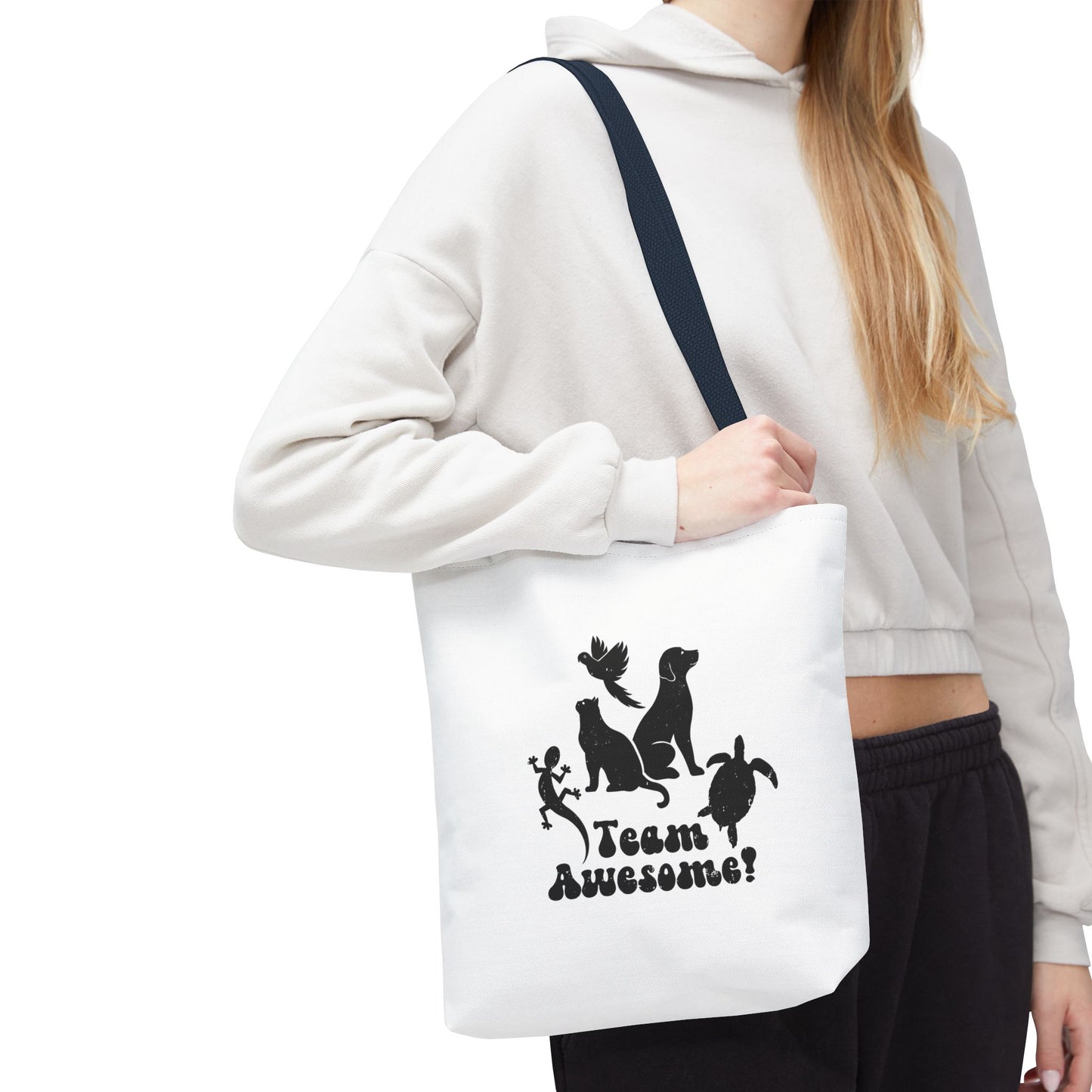 Unisex Animal Lover Lizard Cat Bird Dog Turtle Team Awesome Tote Bag