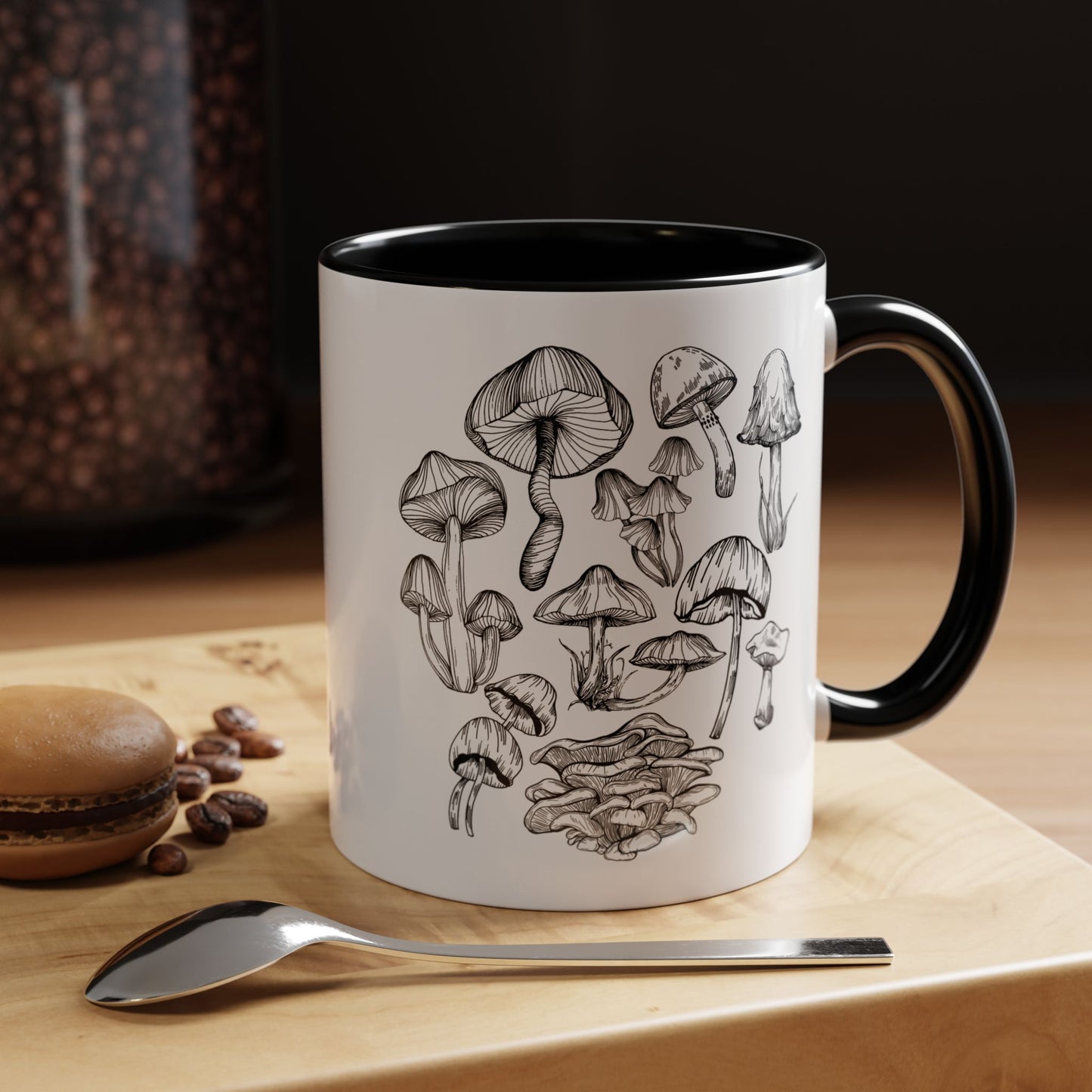 11oz/15oz Mushroom Lover Fungi Print Toadstool Coffee Mug