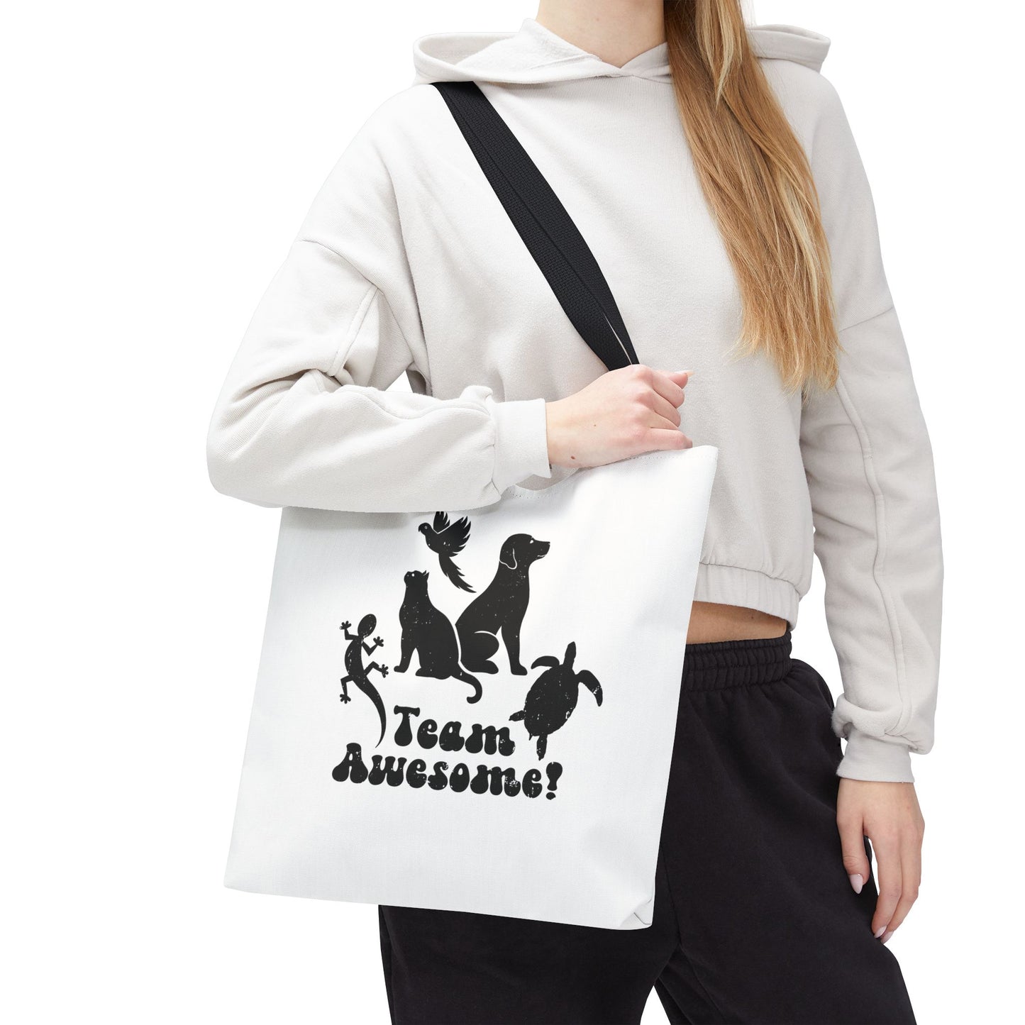 Unisex Animal Lover Lizard Cat Bird Dog Turtle Team Awesome Tote Bag