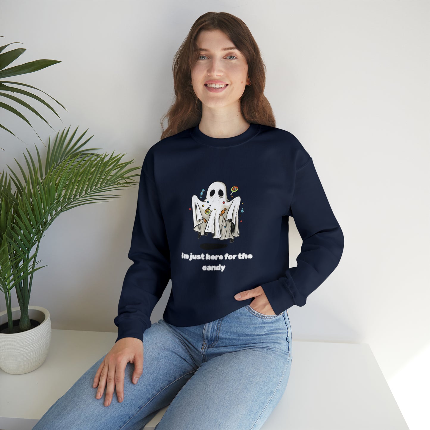 Unisex Cute Ghost Im Just Here for The Candy Sweatshirt