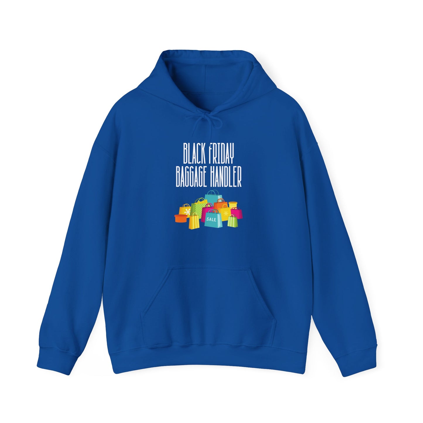 Unisex Heavy Blend™ Black Friday Christmas Sales Baggage Handler Shopping Sales Hooded Sweatshirt