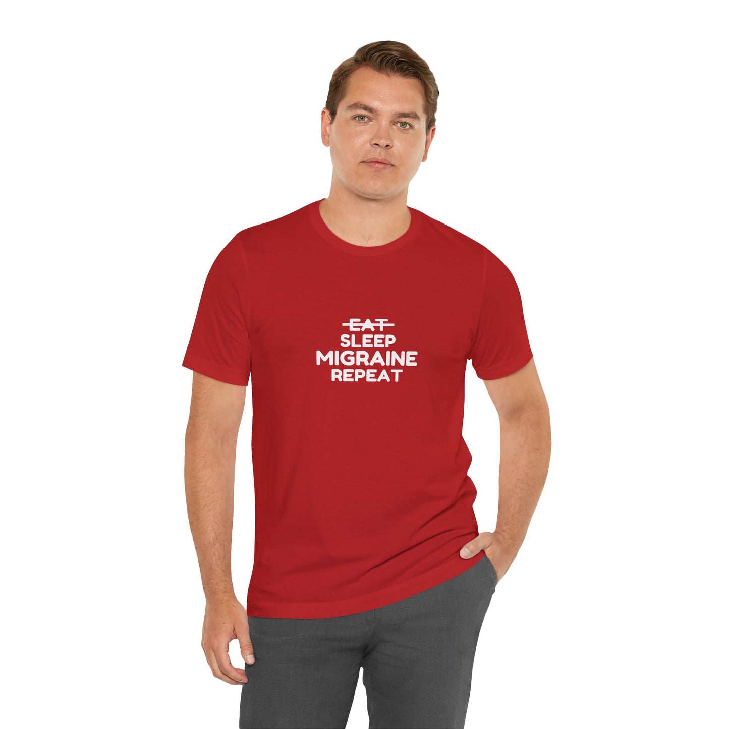 Unisex Migraine Day Invisible Illness Warrior Eat Sleep Migraine Repeat Tshirt