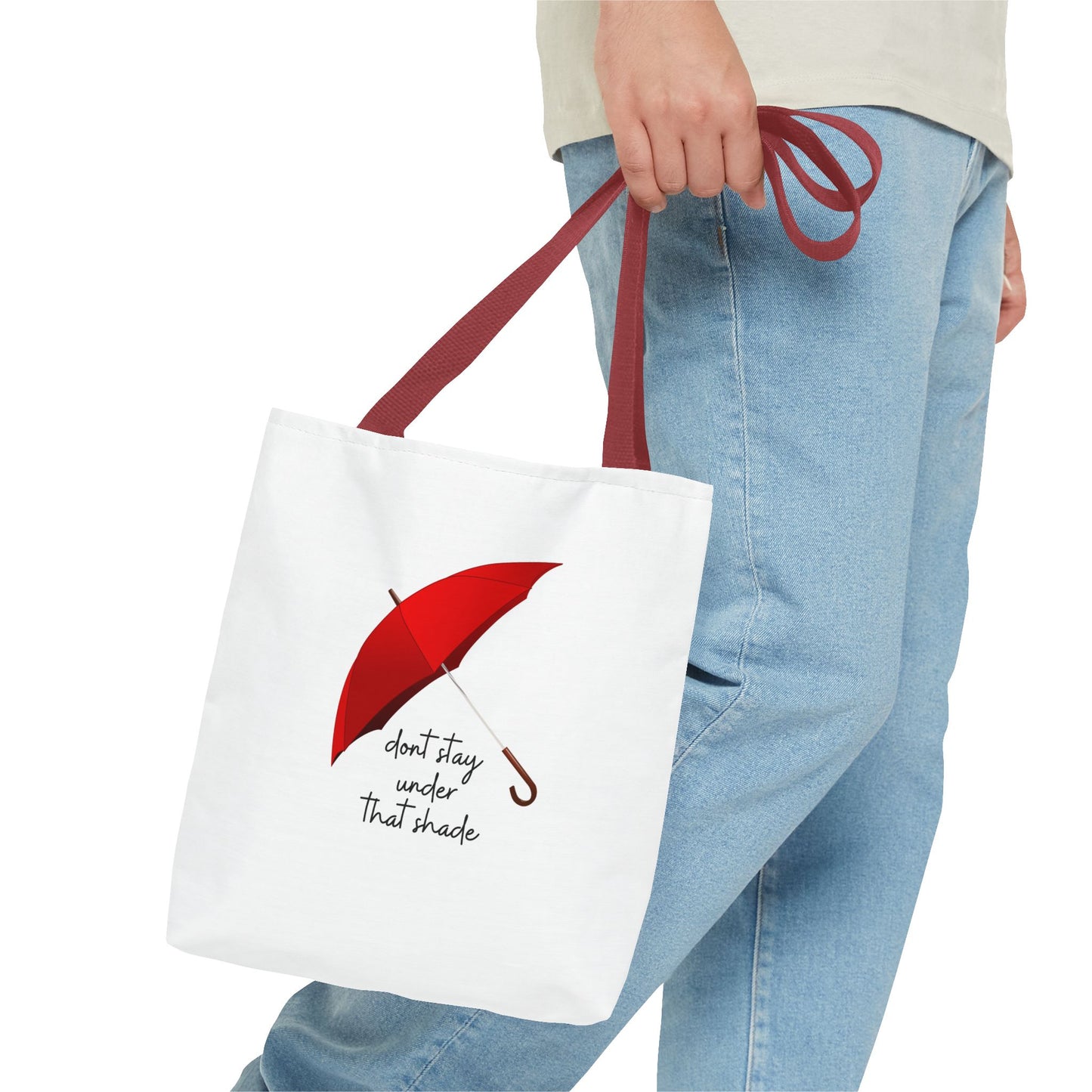 Unisex Positive Motivational Mental Health Awareness Don’t Stay Under That Shade Tote Bag