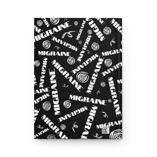 Hardcover Matte 150 Page Migraine Brain Word Scramble Journal - Black