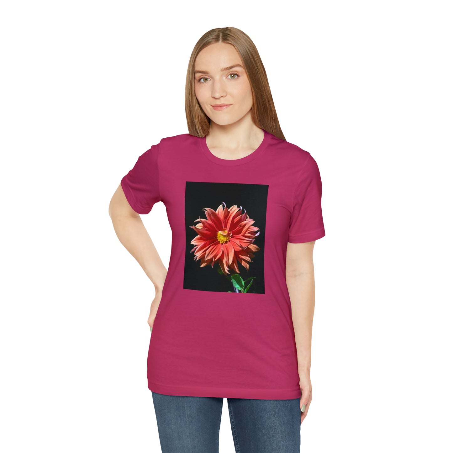 Unisex Jersey Short Sleeve Dahlia Flower T-Shirt