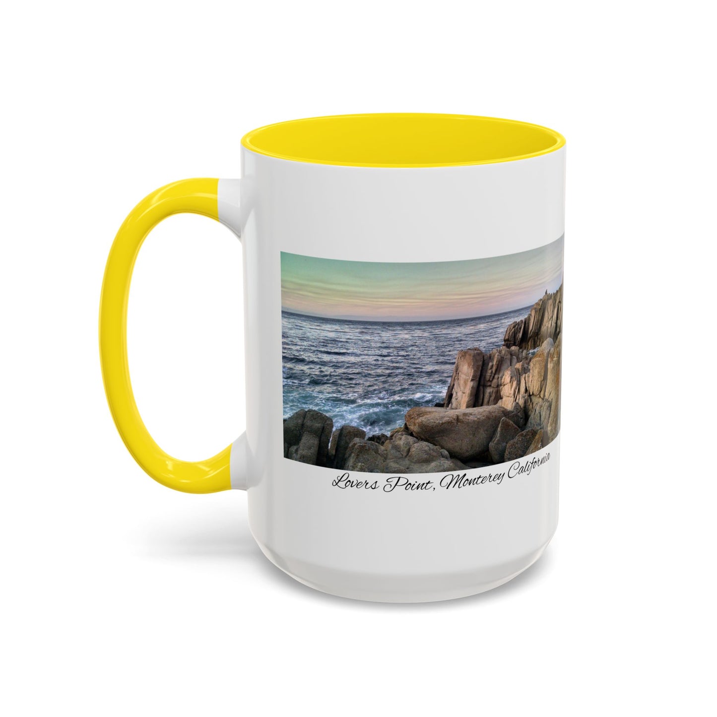 11oz/15oz Ocean View Travelers Coffee Mug Lovers Point, Monterey California San Francisco Bay Area Keepsake