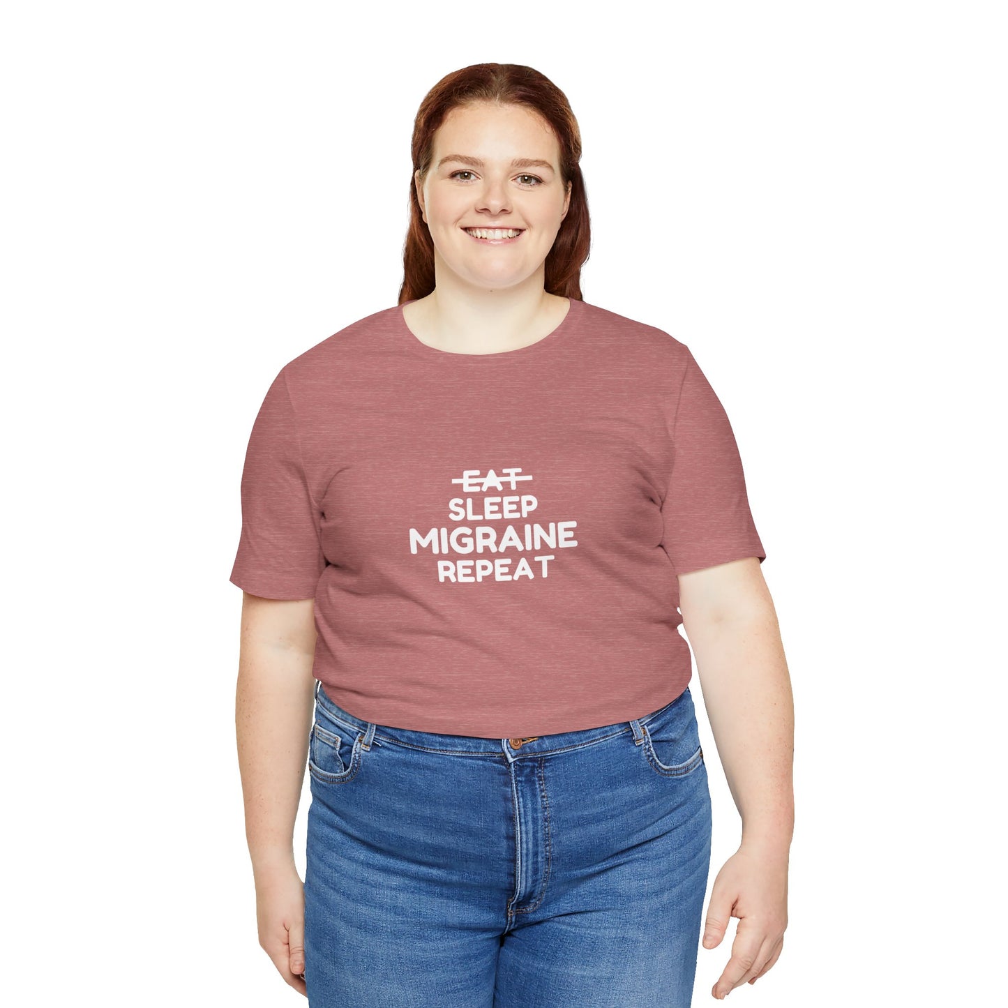 Unisex Migraine Day Invisible Illness Warrior Eat Sleep Migraine Repeat Tshirt