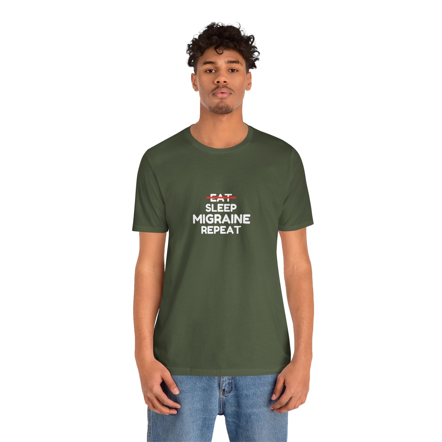 Unisex Migraine Day Invisible Illness Warrior Eat Sleep Migraine Repeat Tshirt