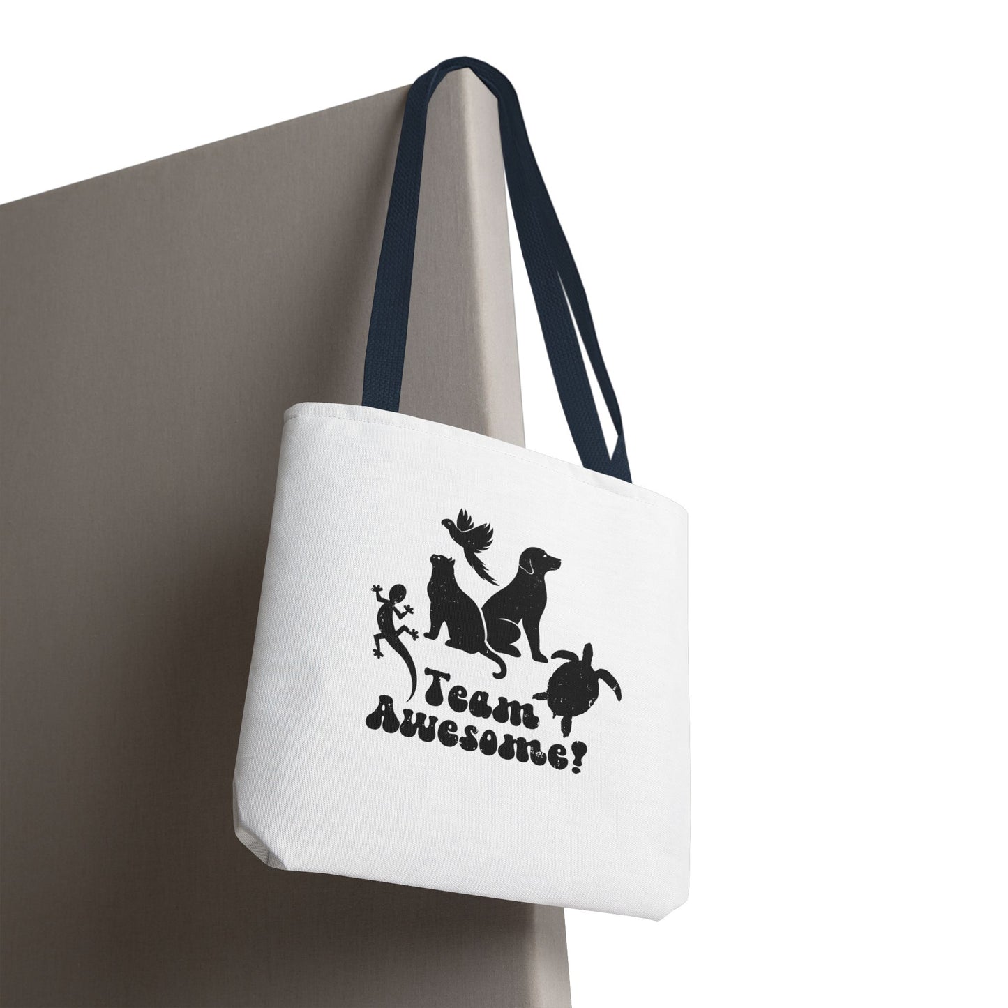 Unisex Animal Lover Lizard Cat Bird Dog Turtle Team Awesome Tote Bag