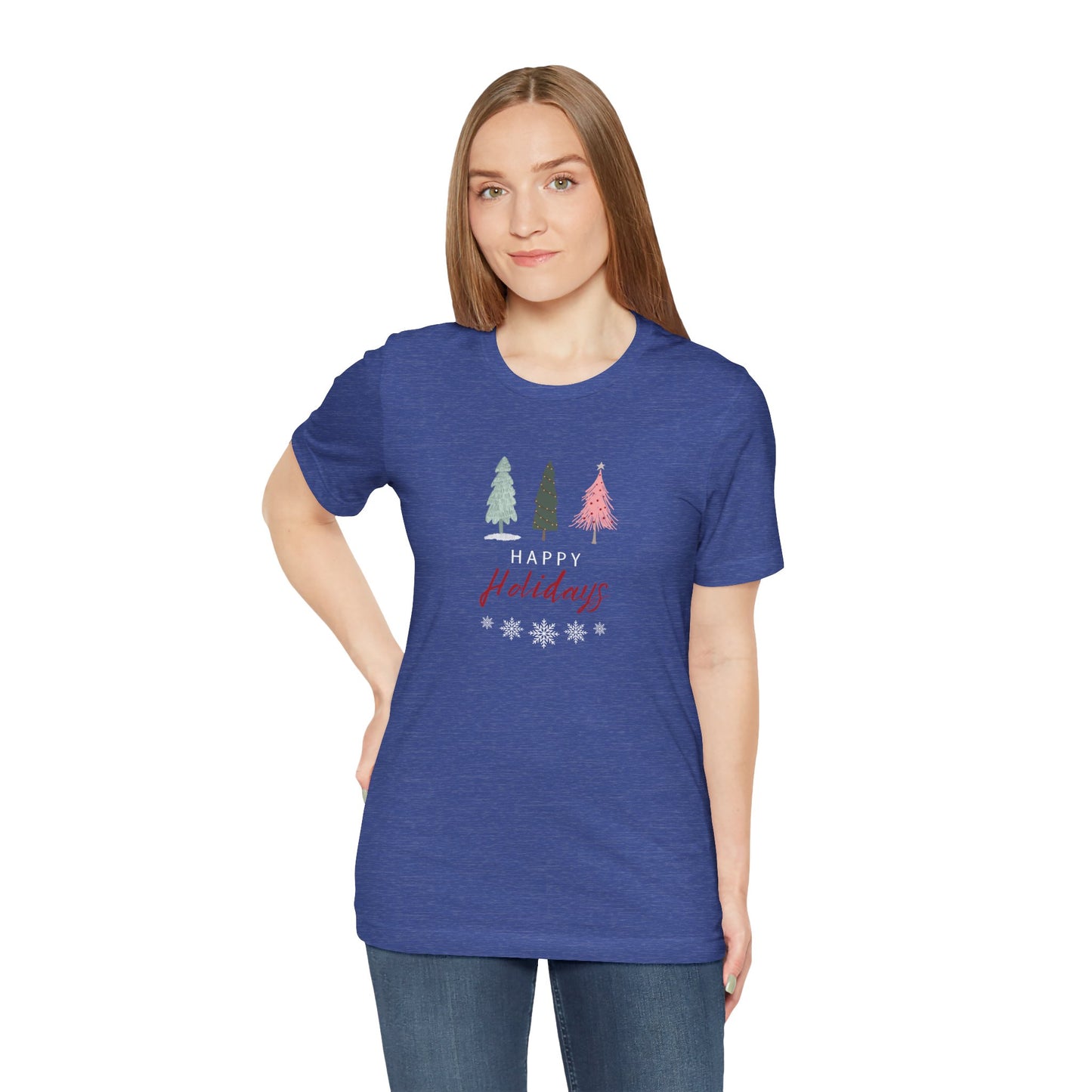 Unisex Jersey Short Sleeve Happy Holidays Seasons Greetings Fall T-Shirt
