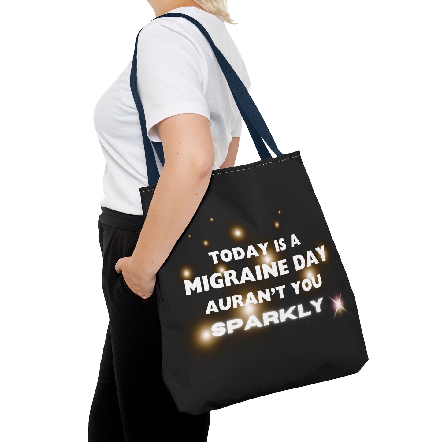 Unisex Migraine Day Invisible Illness Warrior Aurant You Sparkly Tote Bag