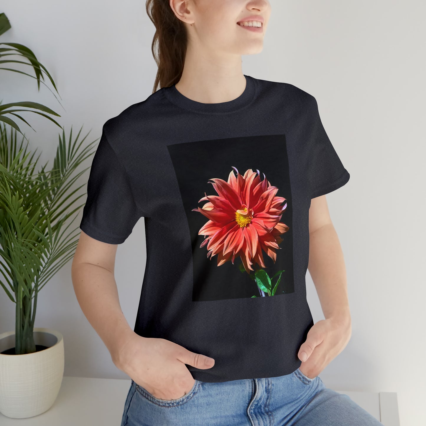Unisex Jersey Short Sleeve Dahlia Flower T-Shirt