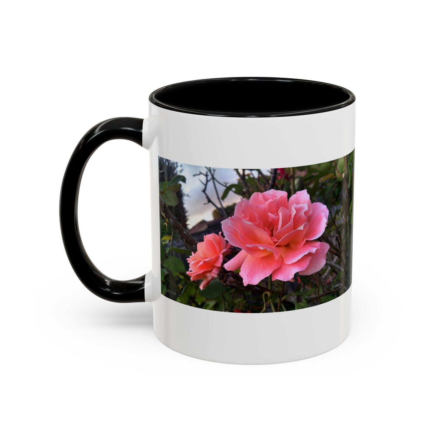11oz/15oz Garden Themed Double Delight Rose Coffee Mug