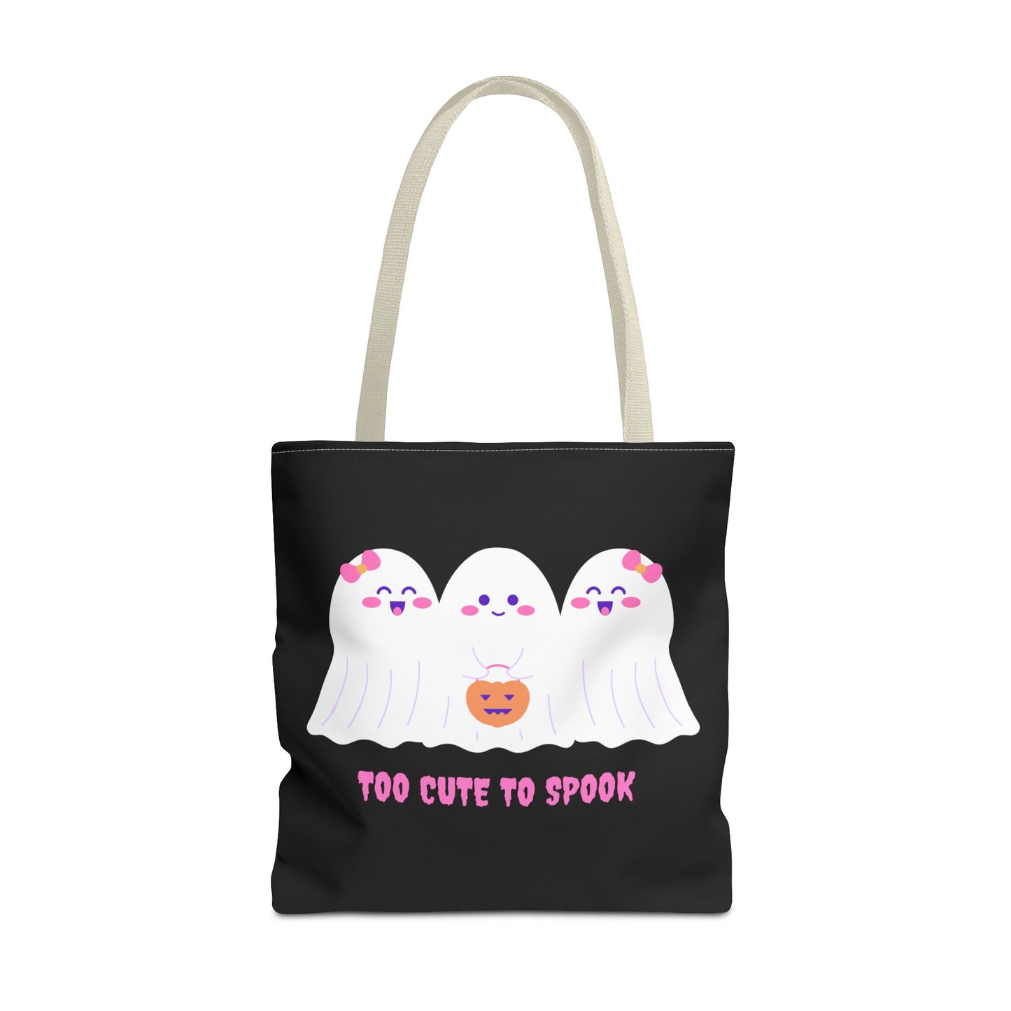 Cute Ghost Halloween Tote Bag Gift for Halloween Spooky Season Trick or Treating Bag Halloween Tote Fall Tote Bag Cute Tote Gift Idea