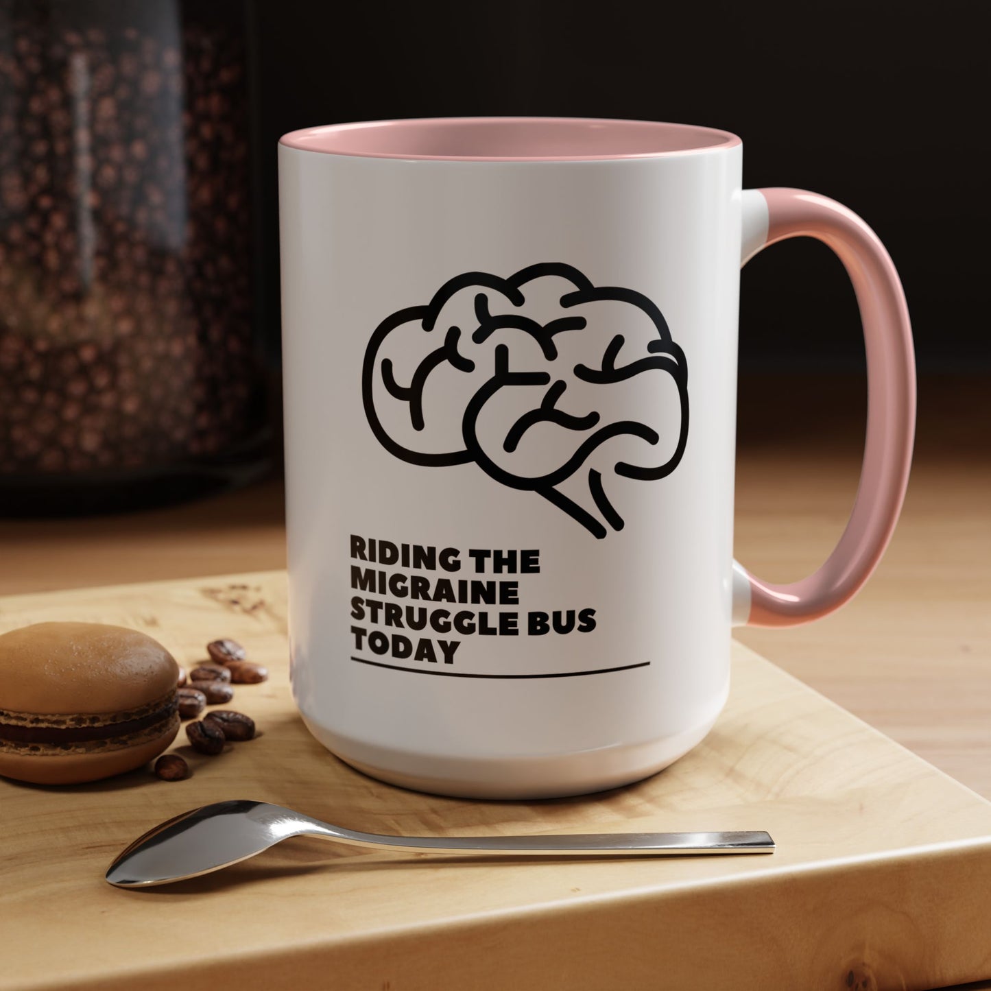 11oz/15oz Migraine Day Invisible Illness Warrior Riding The Migraine Struggle Bus Coffee Mug
