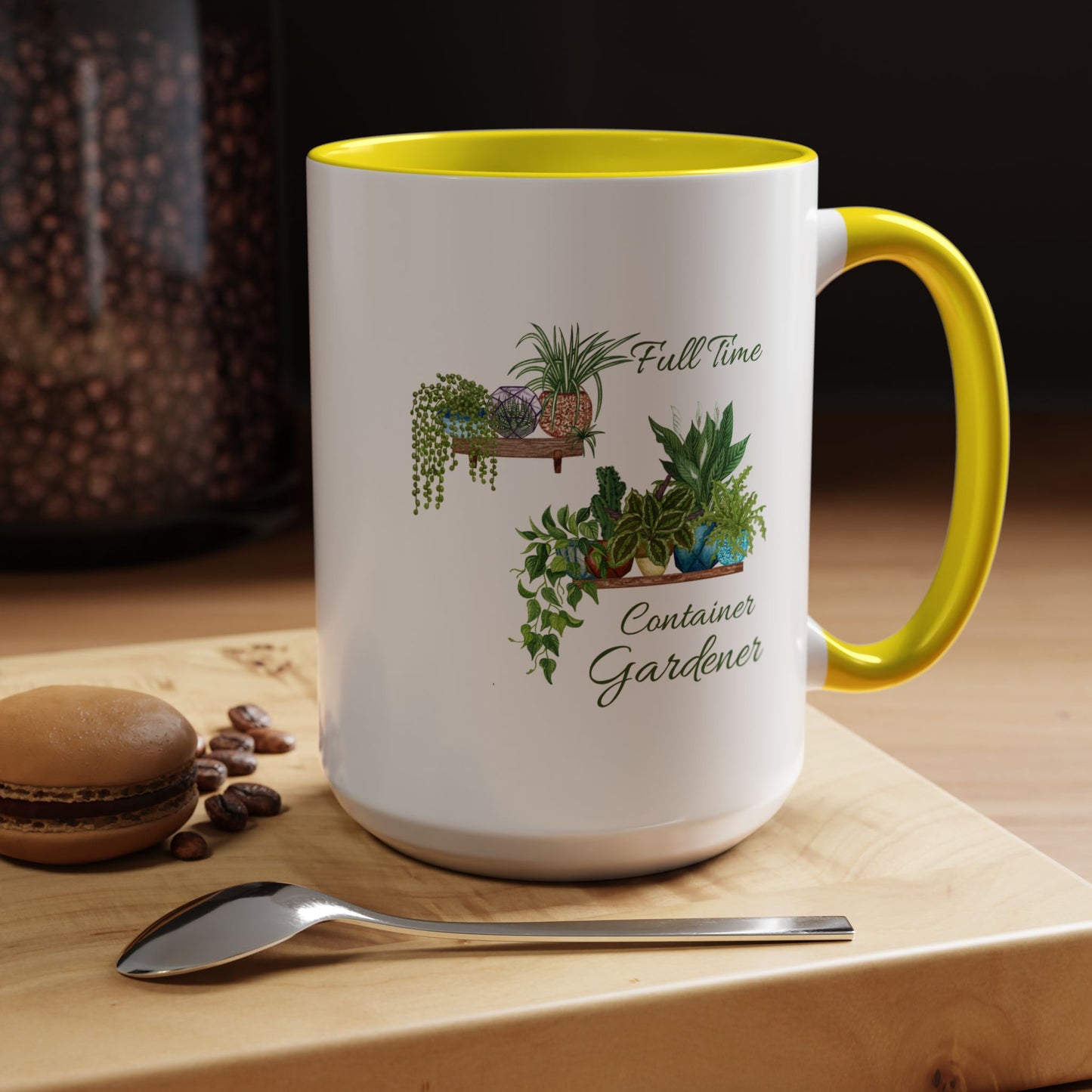 11oz/15oz Garden Themed Full Time Container Gardener Plant Parent Coffee Mug