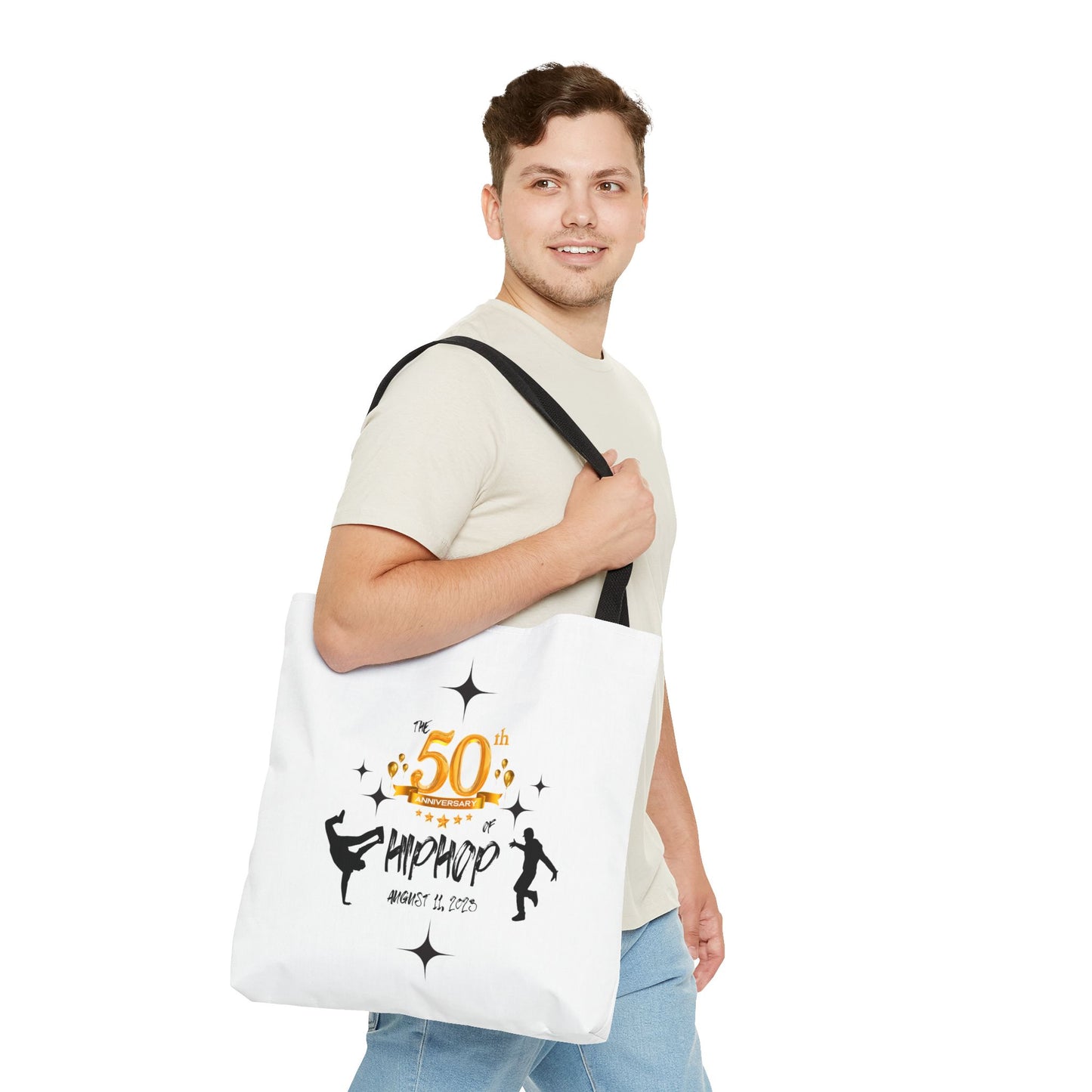 Unisex 50th Anniversary of HipHop August 11, 2023 Commemorative Tote Bag HipHop Anniversary Tote Music Fan Tote Bag Gift For DJ Music Lover