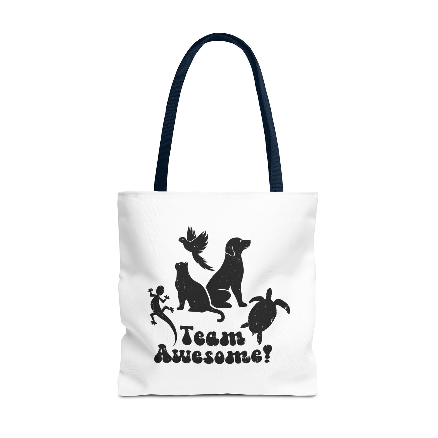 Unisex Animal Lover Lizard Cat Bird Dog Turtle Team Awesome Tote Bag