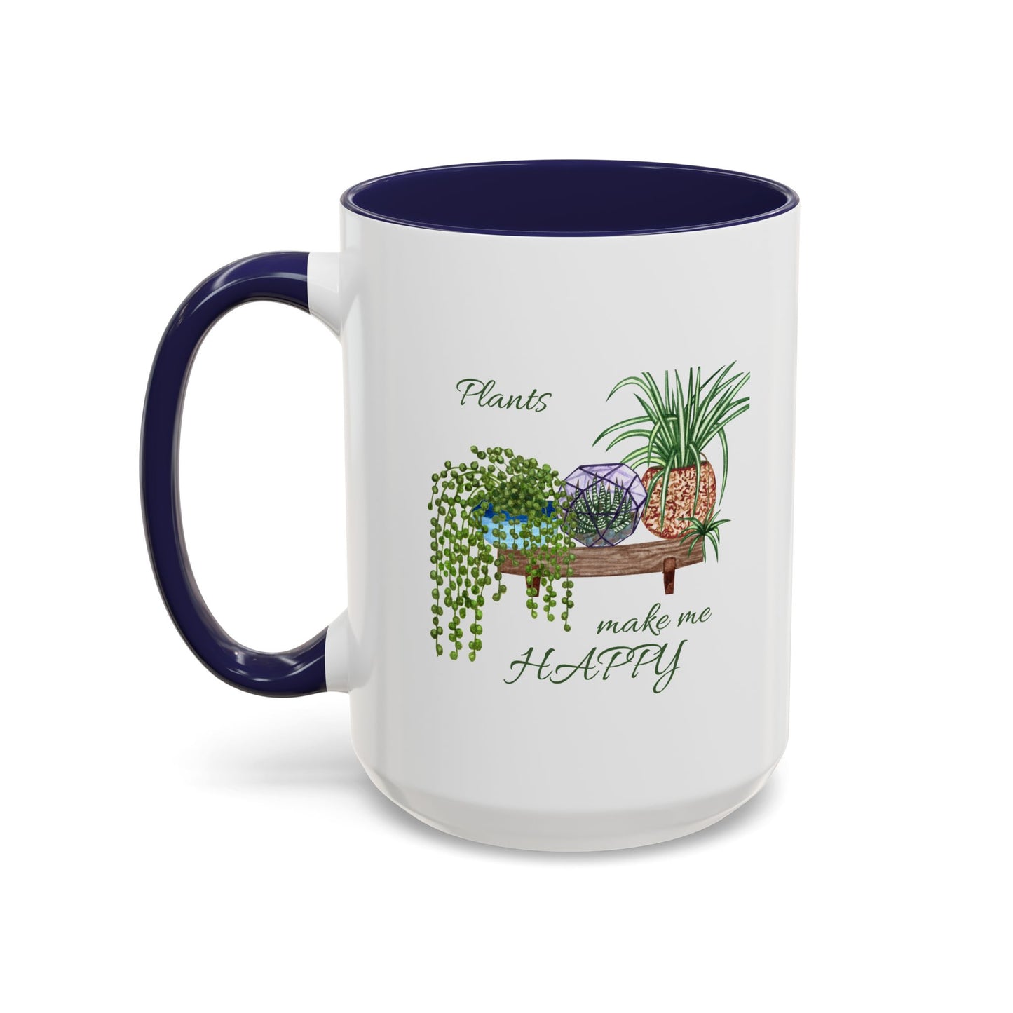 11oz/15oz Garden Themed Plants Make Me Happy Coffee Mug