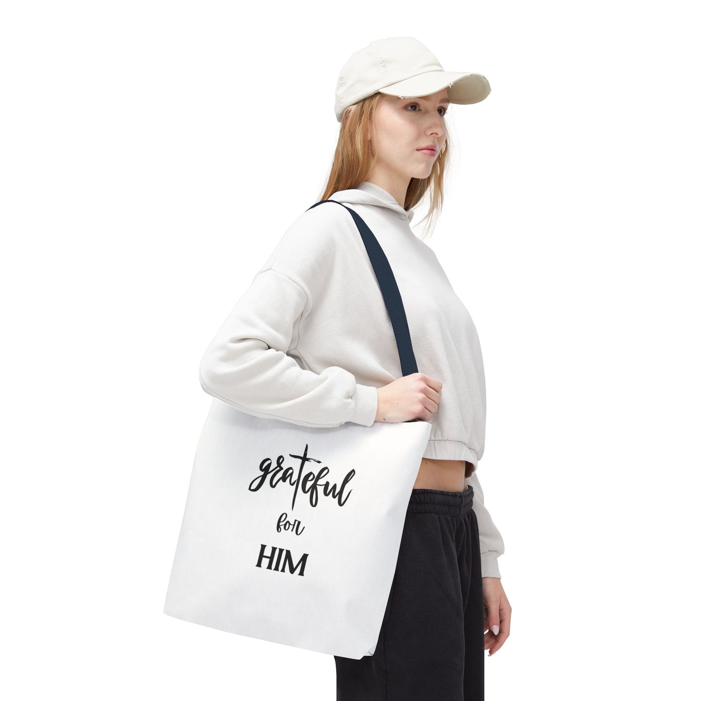 Unisex GraTeful For Him Faith Bible Study Reusable Lunch Bag Everyday Carry Tote Bag