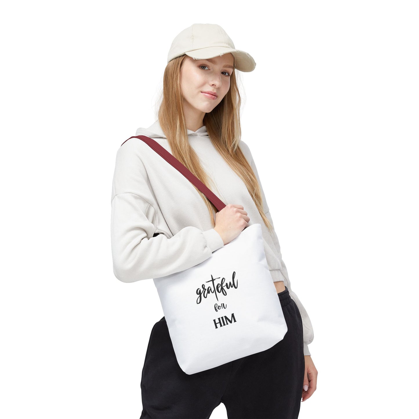 Unisex GraTeful For Him Faith Bible Study Reusable Lunch Bag Everyday Carry Tote Bag