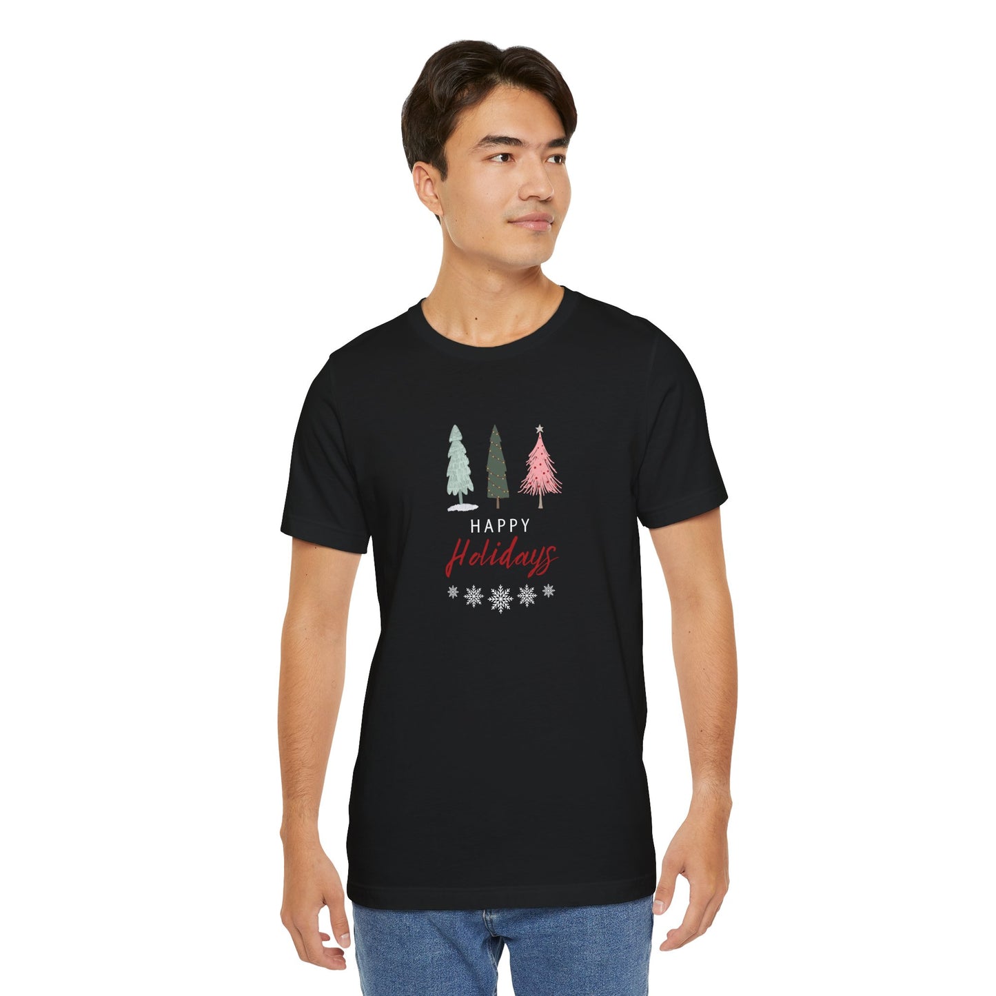 Unisex Jersey Short Sleeve Happy Holidays Seasons Greetings Fall T-Shirt