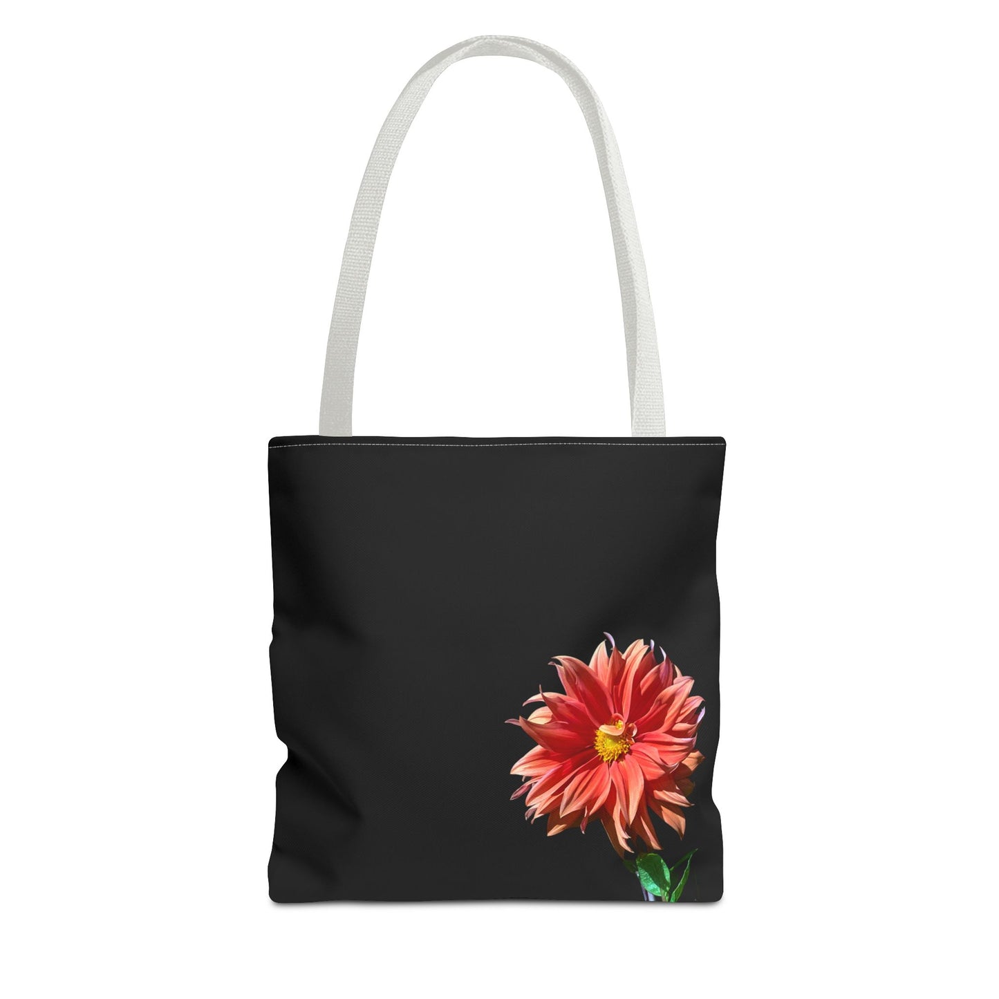 Unisex Dahlia Flower Tote Bag Nature Inspired Tote Floral Print Bag Garden Themed Tote Bag Dahlia Printed Gift Idea For Florists Plant Lover