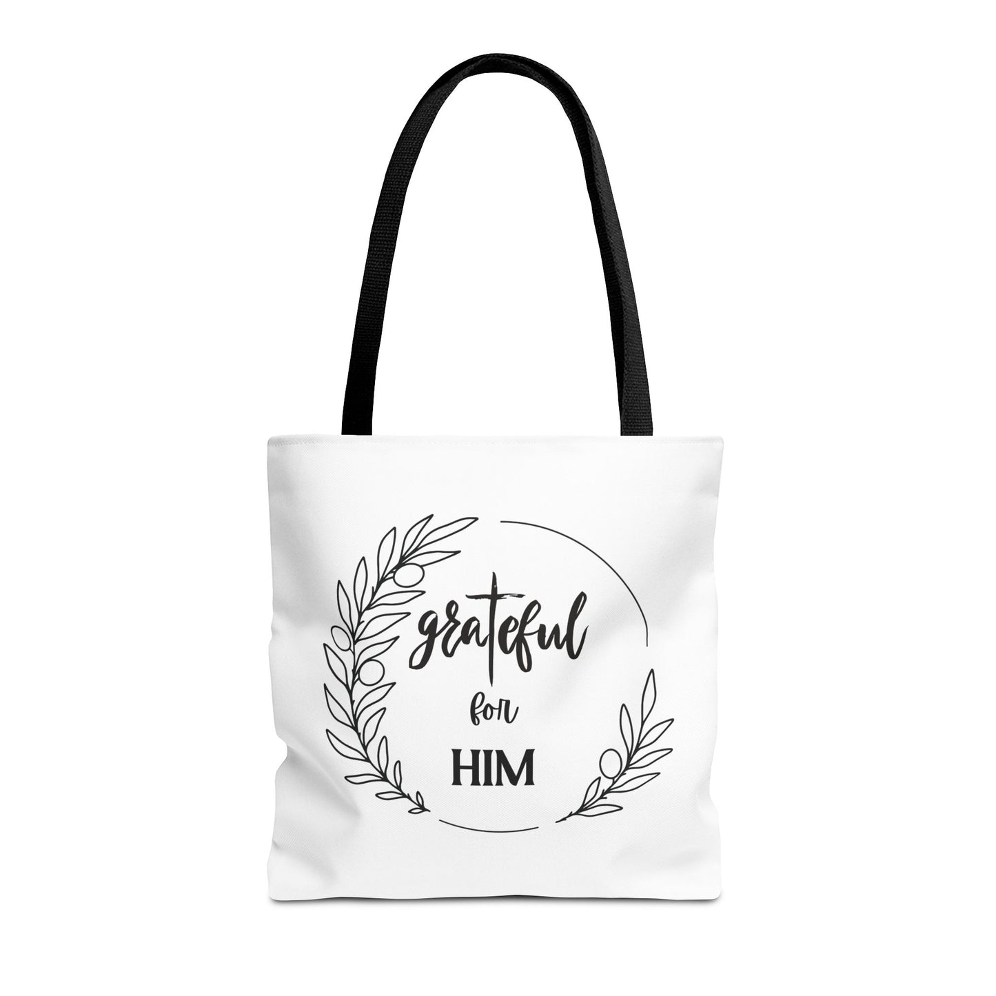 Unisex graTeful For Him Round Motif Tote Bag