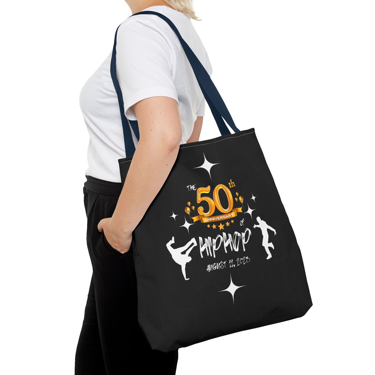 Unisex 50th Anniversary of HipHop August 11, 2023 Commemorative Tote Bag HipHop Anniversary Tote Music Fan Tote Bag Gift For DJ Music Lover