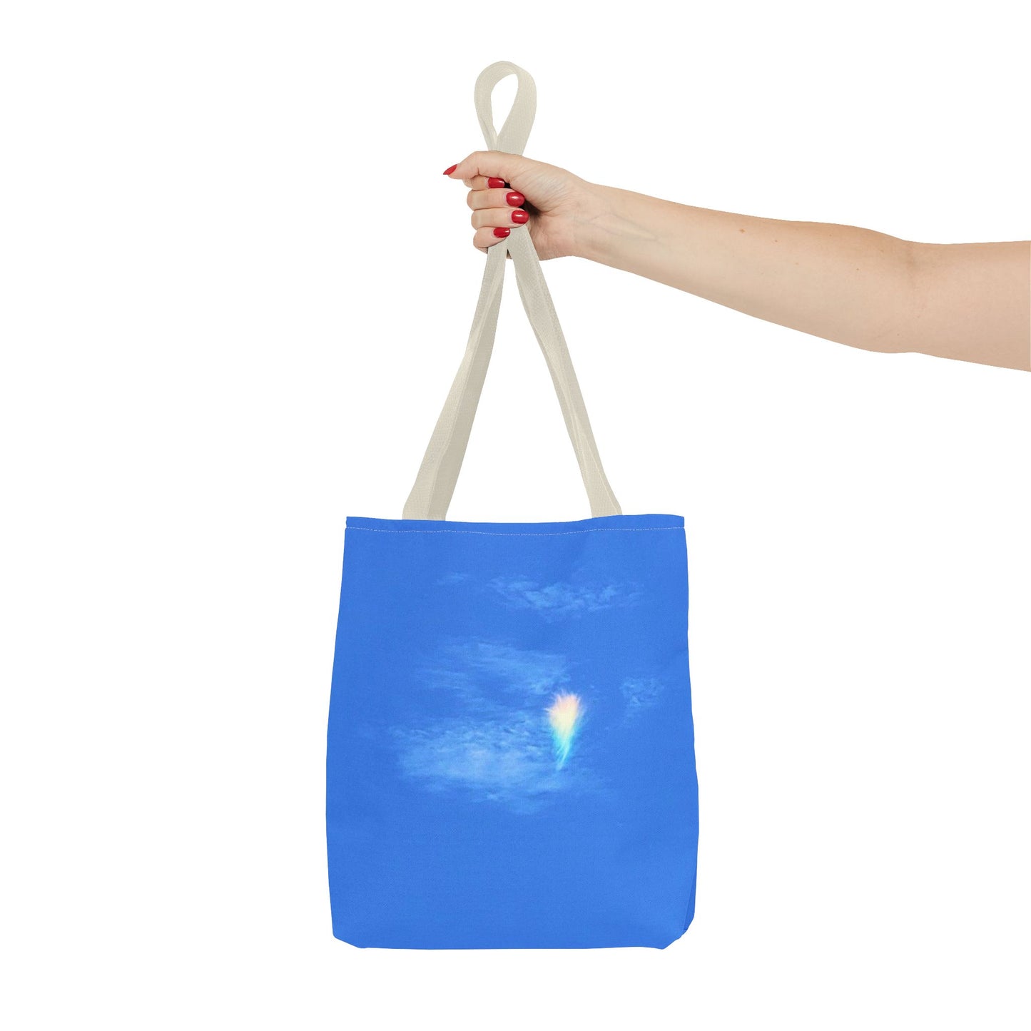Unisex Fire Rainbow Sky Blue All Over Print Tote Bag