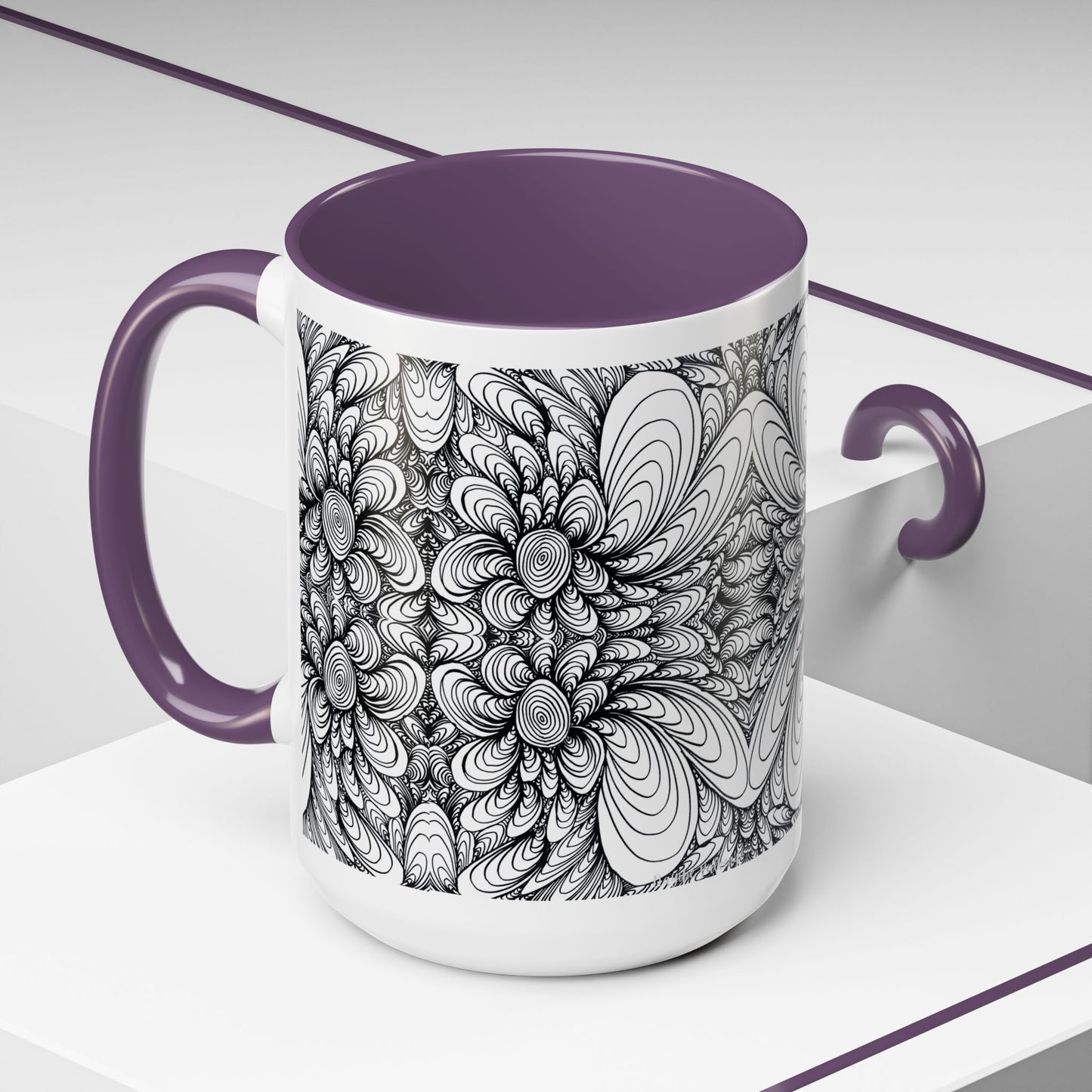 11oz/15oz Original Line Art Mug - Blooms