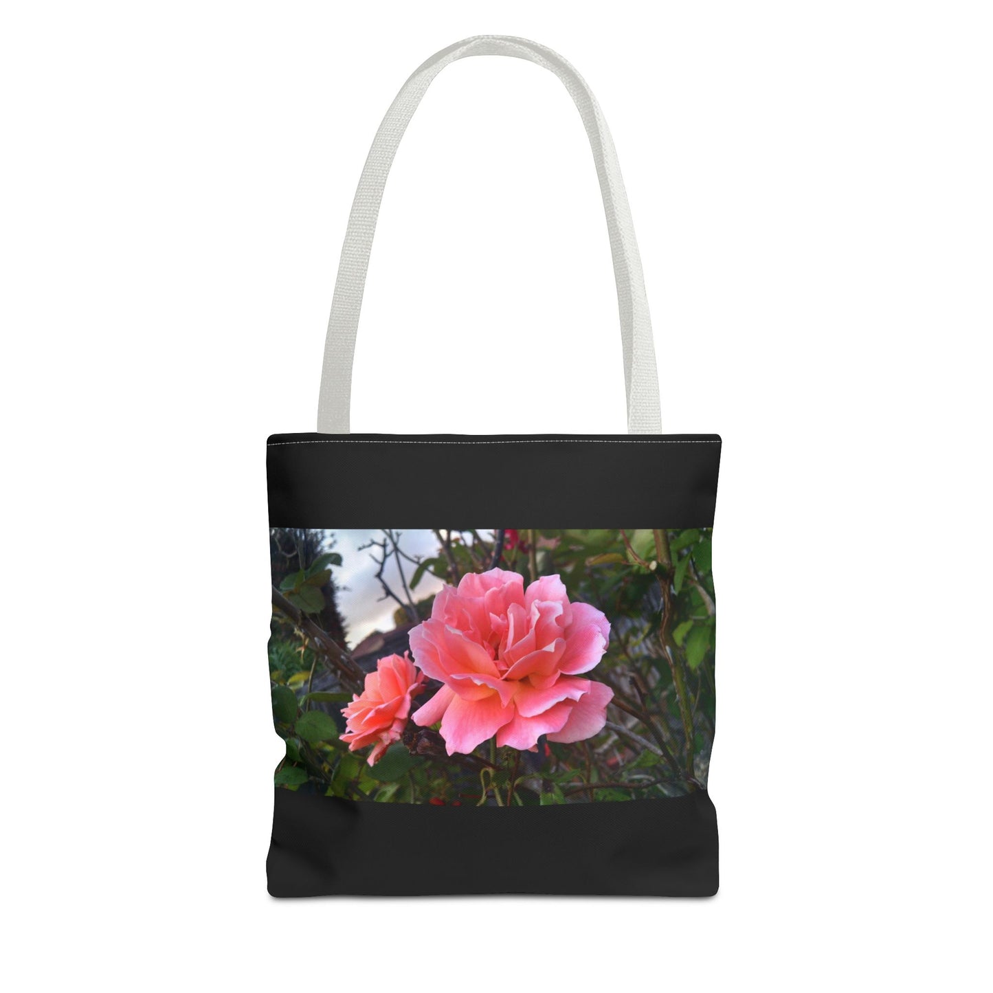 Unisex Garden Themed Double Delight Roses Reusable Tote Bag