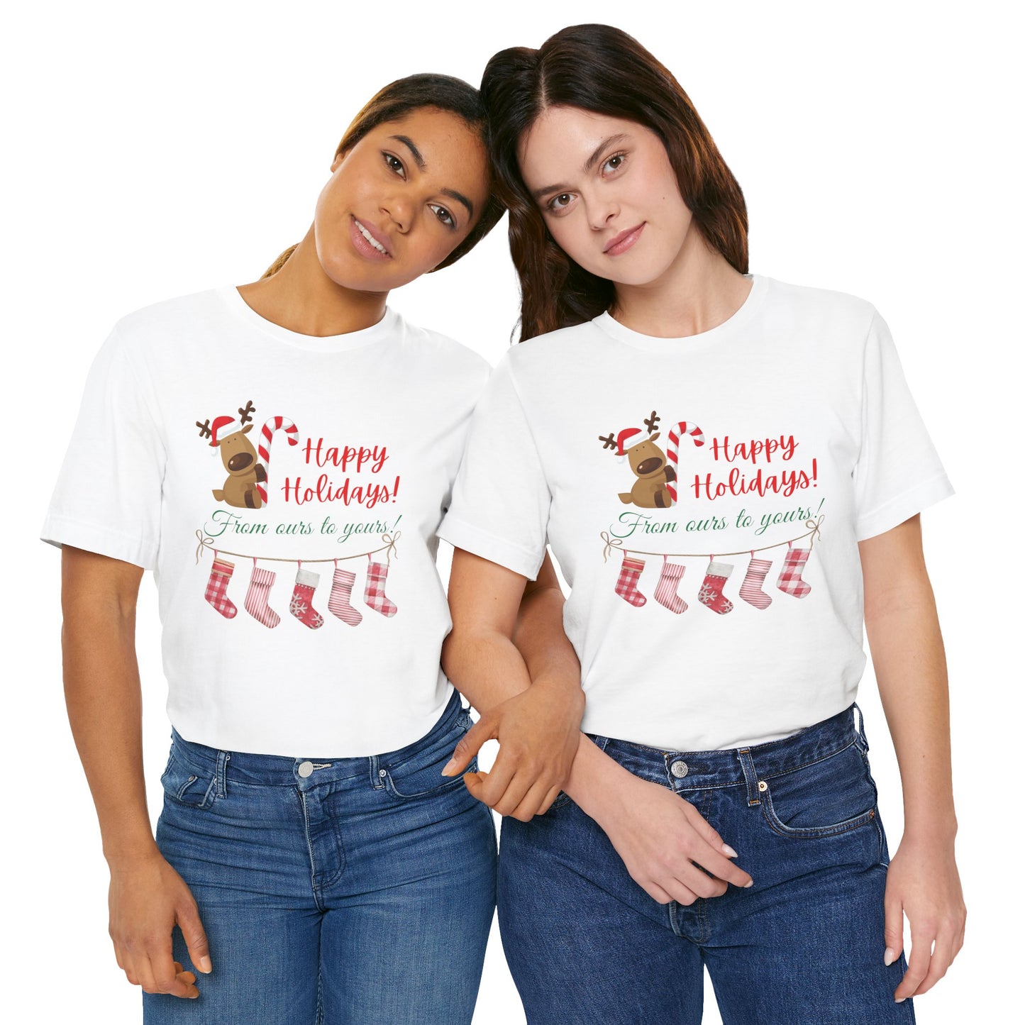 Unisex Jersey Short Sleeve Happy Holidays From Ours To Yours T-Shirt