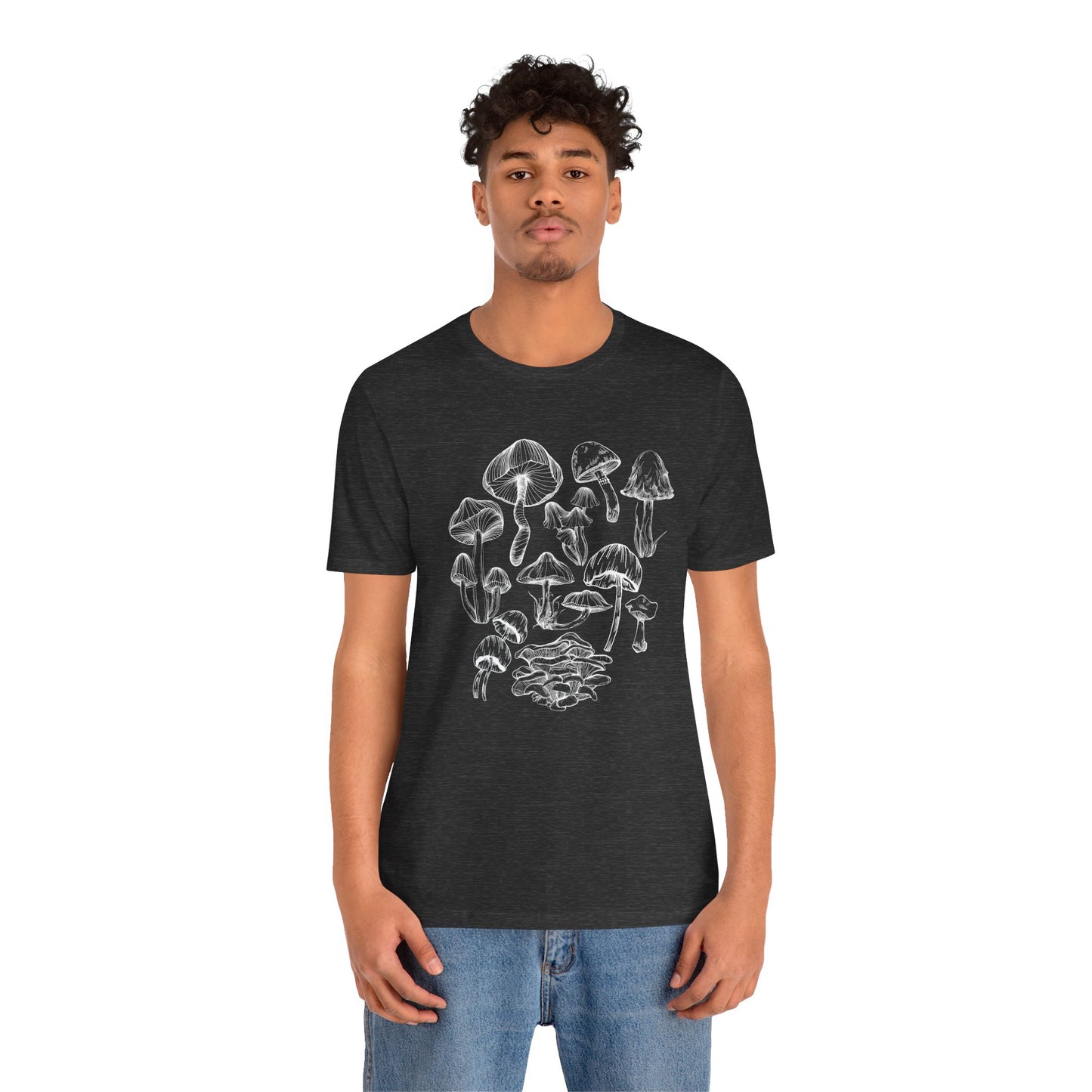 Unisex Mushroom Lover Fungi Print Toadstool T-Shirt