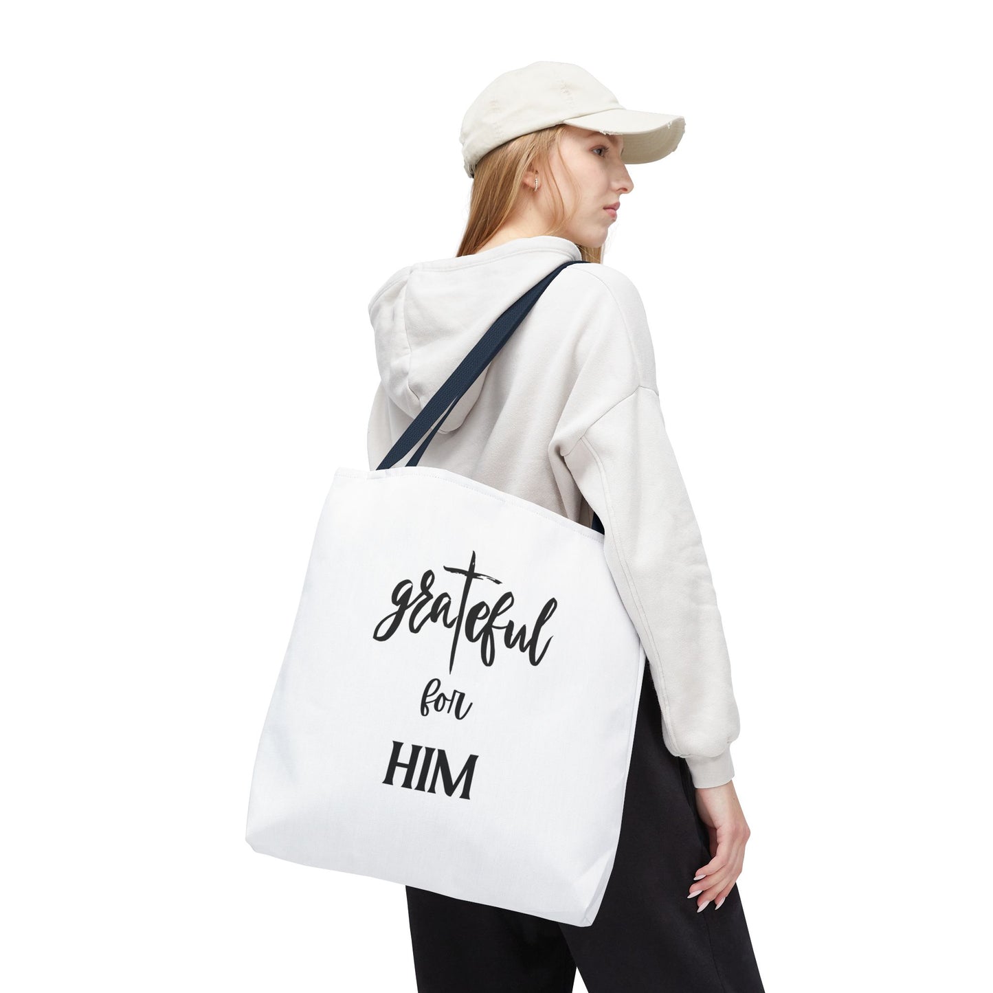 Unisex GraTeful For Him Faith Bible Study Reusable Lunch Bag Everyday Carry Tote Bag